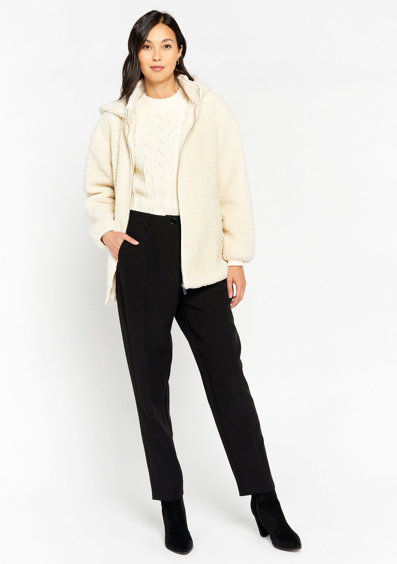 Teddy jas met capuchon, Teddy jas met capuchon - OFFWHITE - 23000611_1001