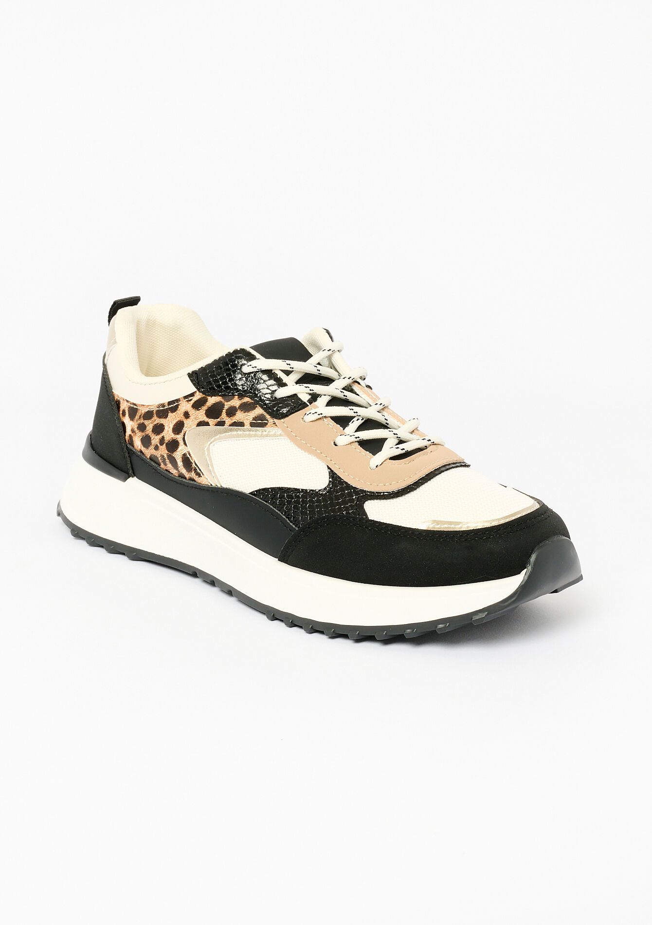 Trainers with thick soles, Trainers with thick soles - BLACK - 13000764_1119