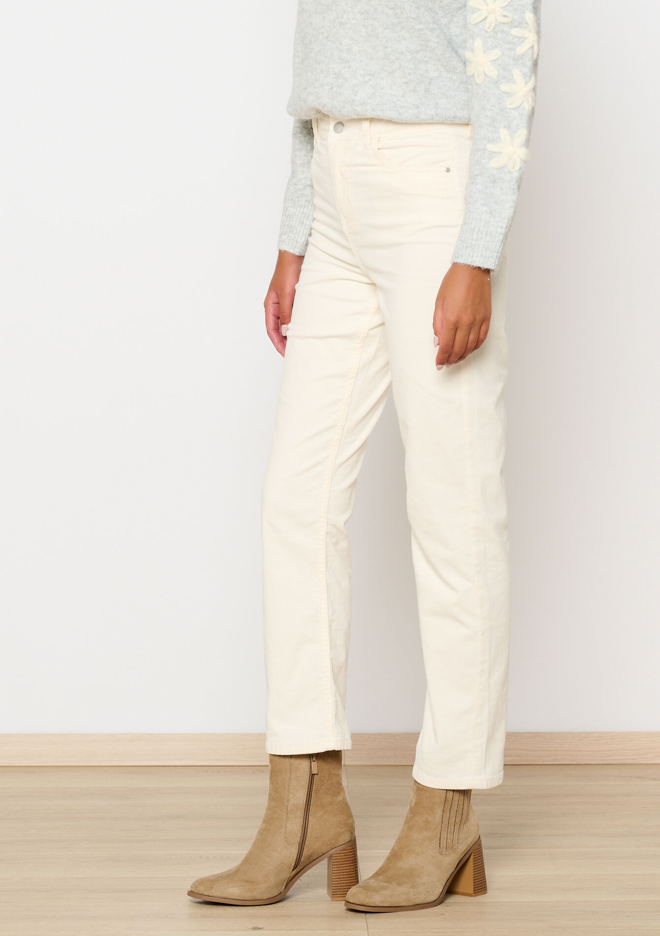 Corduroy trousers, Corduroy trousers - OFFWHITE - 06004509_1001