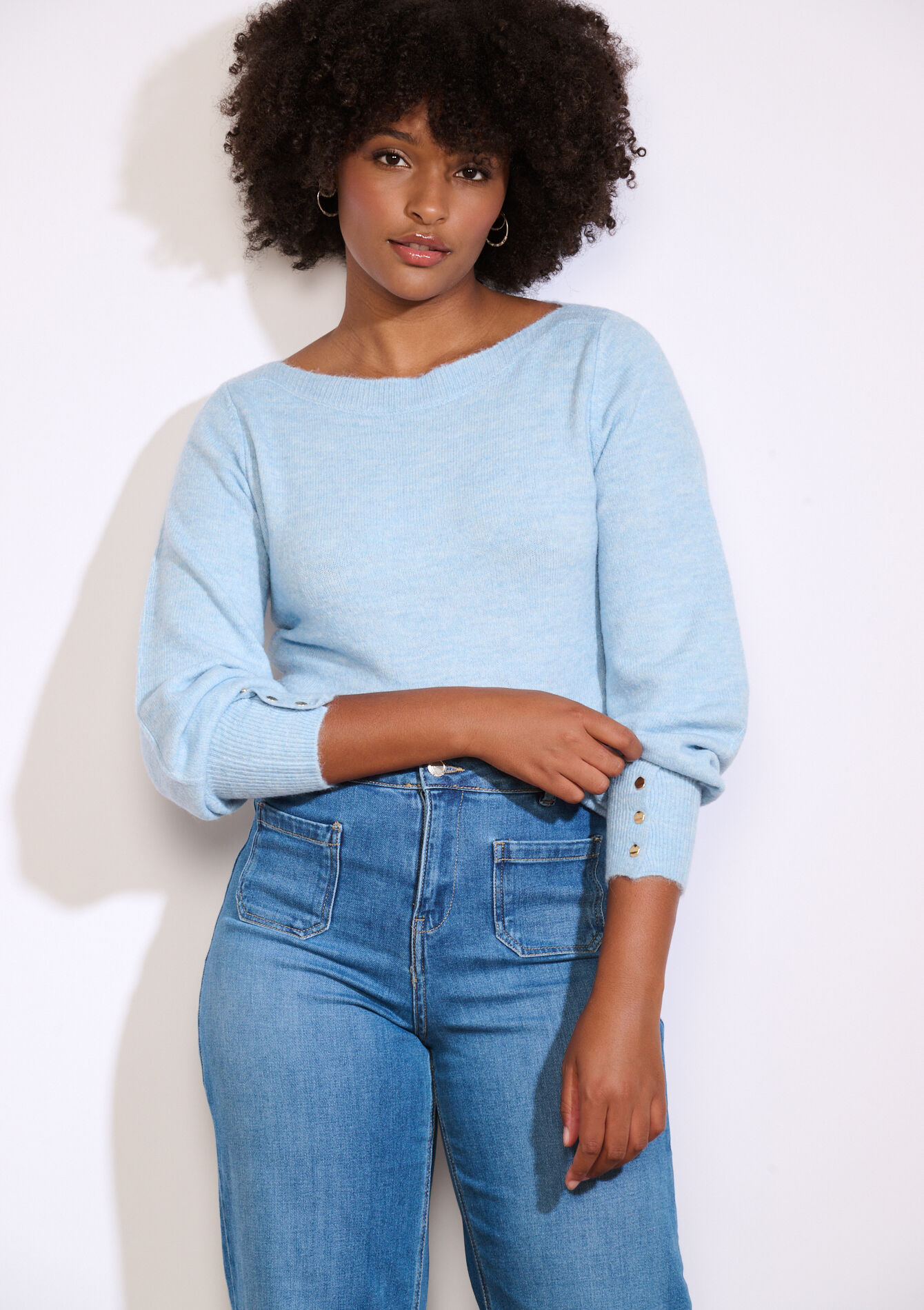 Pull manches détail boutons, Pull manches détail boutons, , back