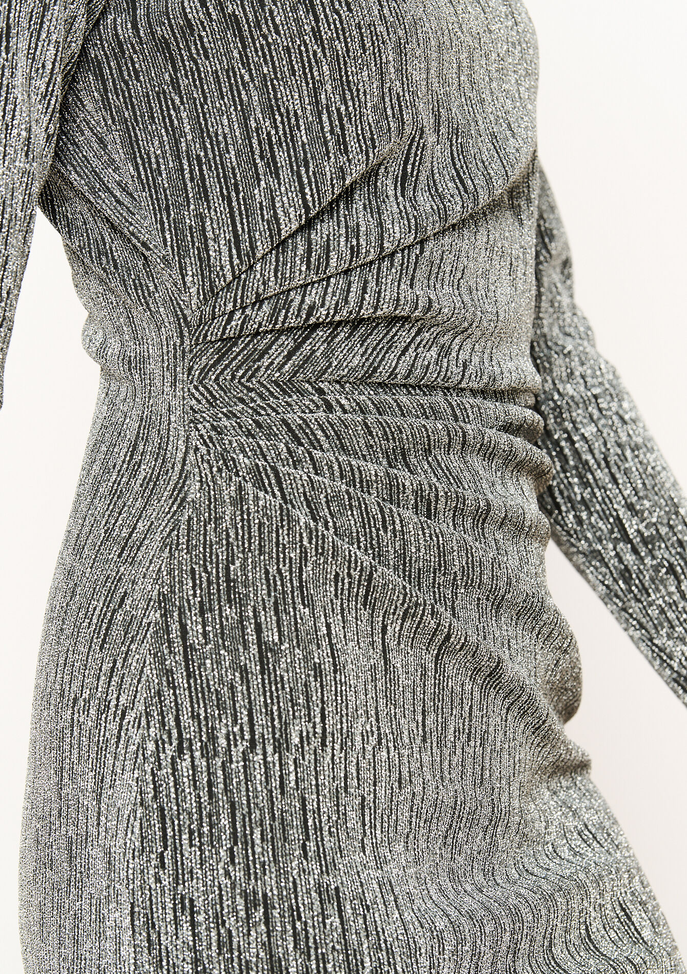 Robe bodycon en lurex, Robe bodycon en lurex - SILVER - 08103927_1059