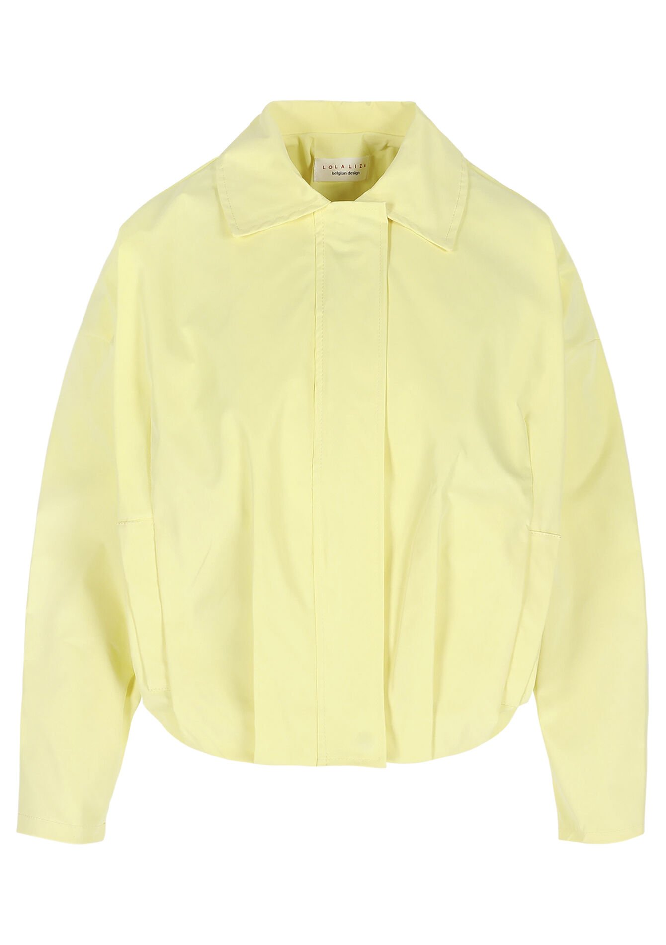Cropped zip jacket - YELLOW PASTEL - 09101210_5004