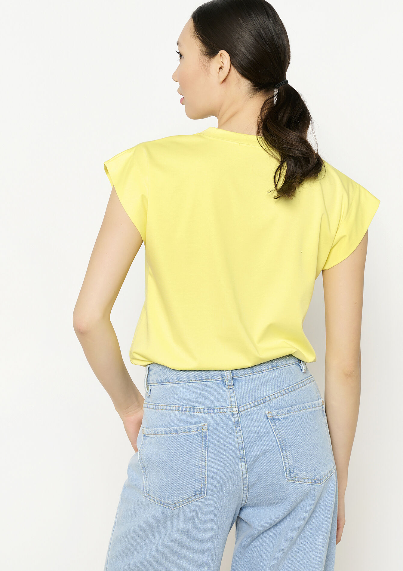 T-shirt met korte mouwen - YELLOW PASTEL - 02301715_5004