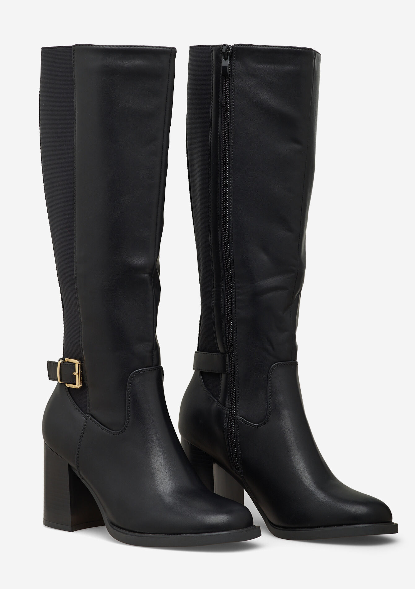 Hoge laarzen met hak, Hoge laarzen met hak - BLACK - 13100237_1119