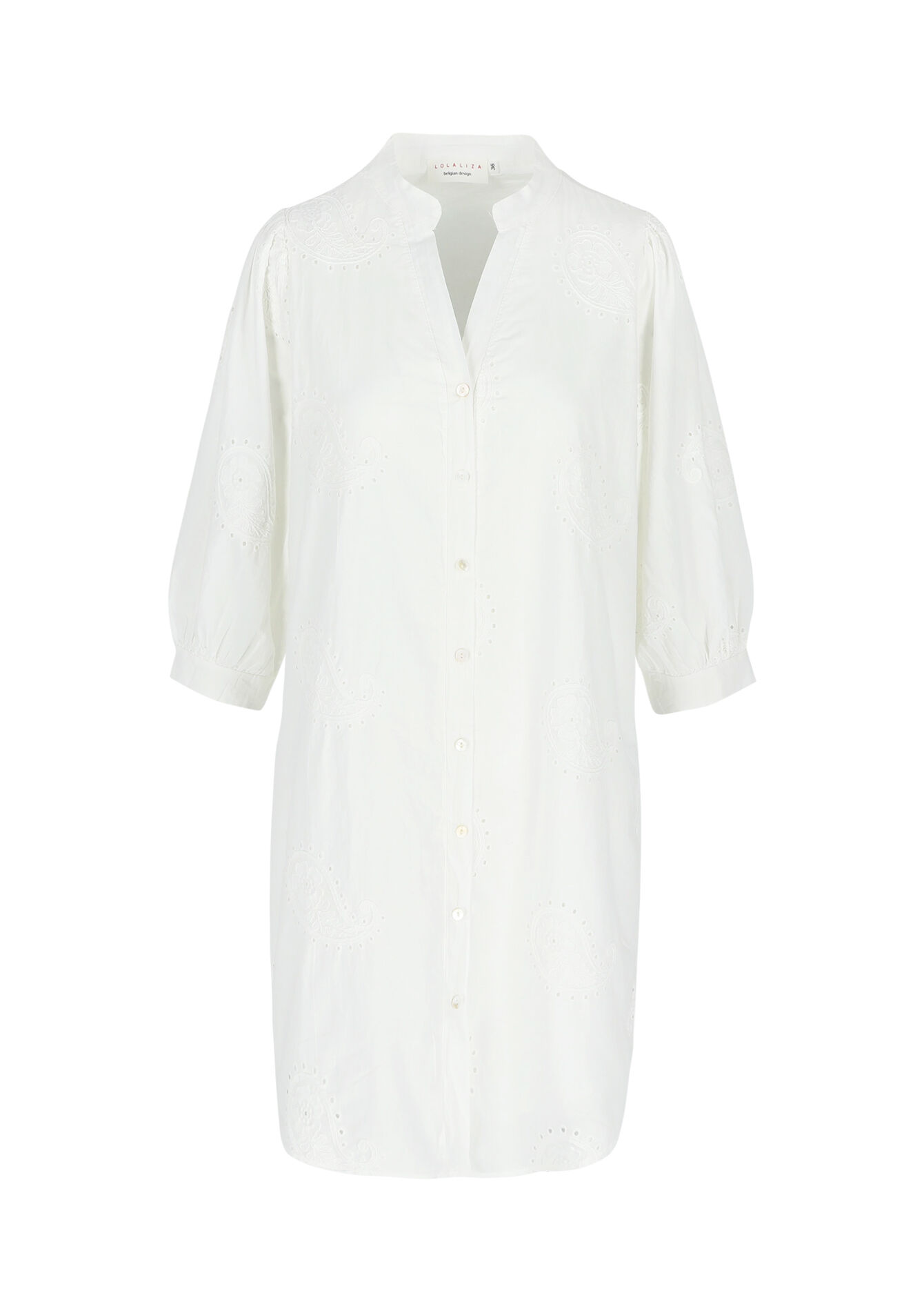 Hemdjurk met broderie, Hemdjurk met broderie - VANILLA WHITE - 08103649_1013