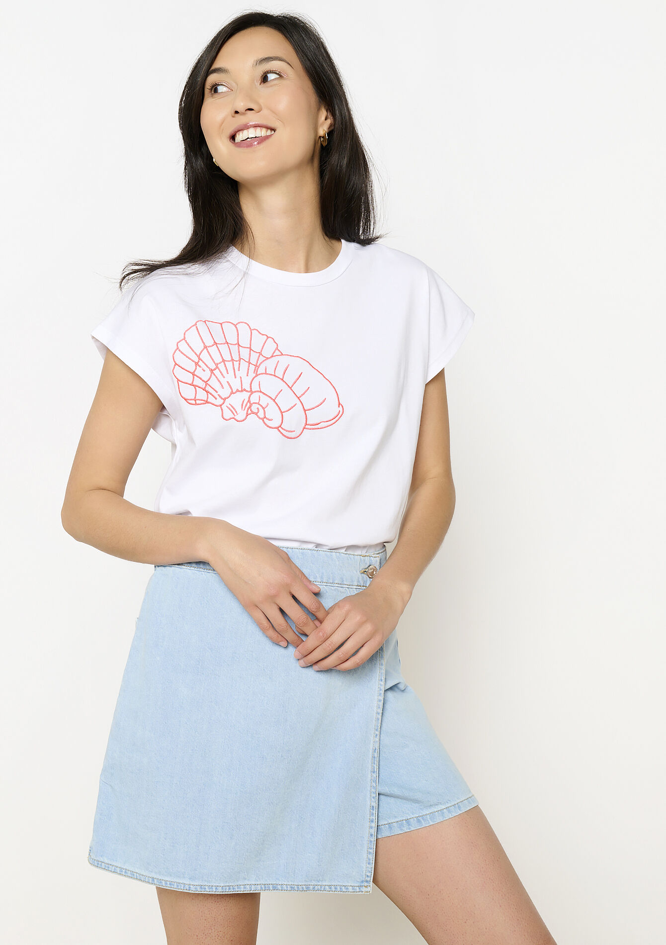 Seashell print t-shirt, Seashell print t-shirt - OFFWHITE - 02301845