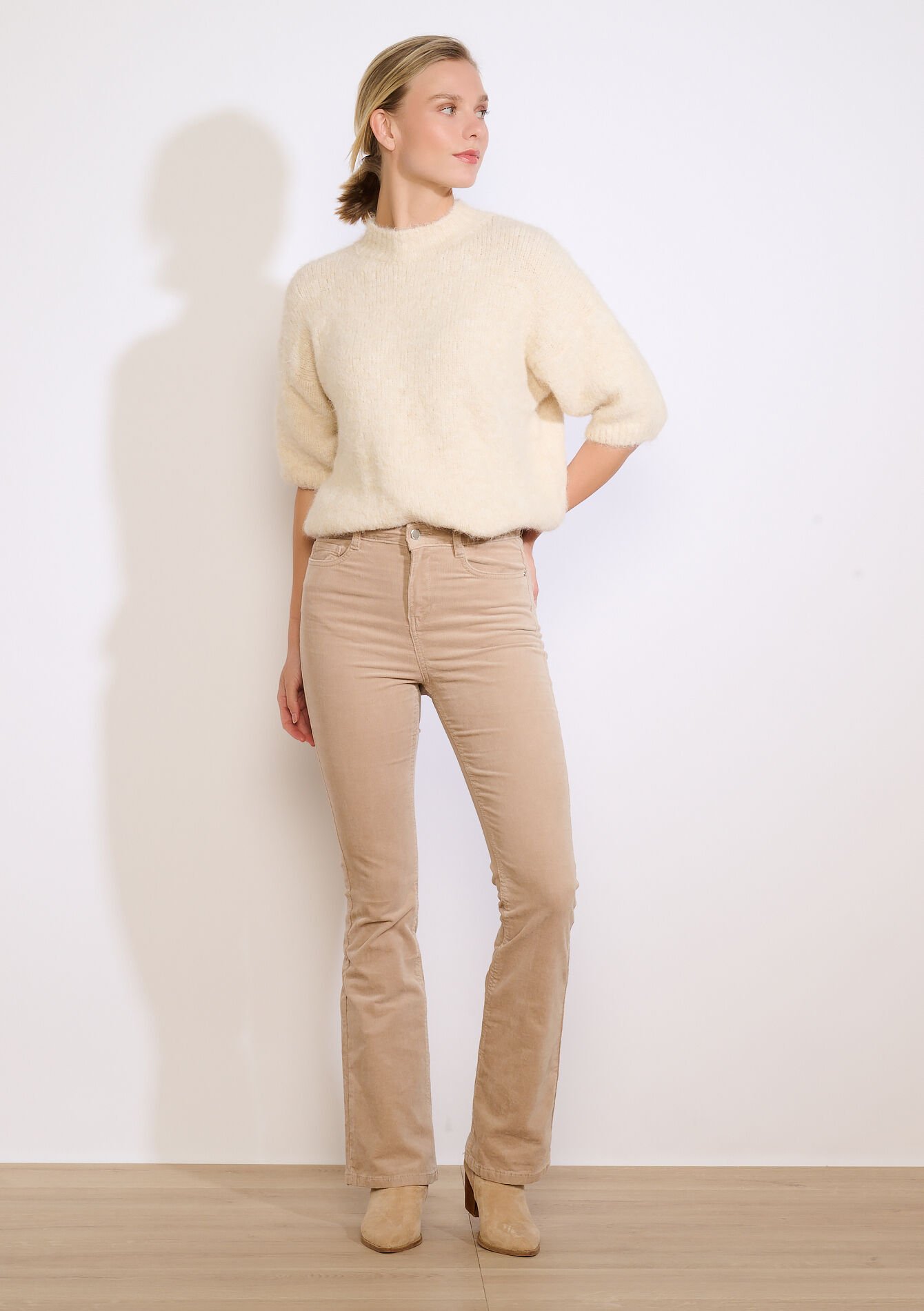 Bootcut ribfluwelen broek, Bootcut ribfluwelen broek, , back