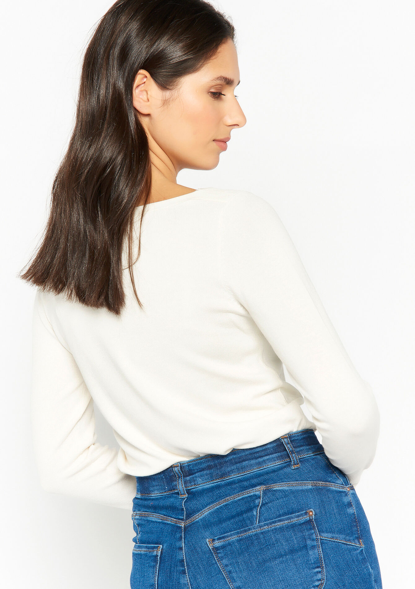 Pull en maille fine, Pull en maille fine - OFFWHITE - 04005925_1001