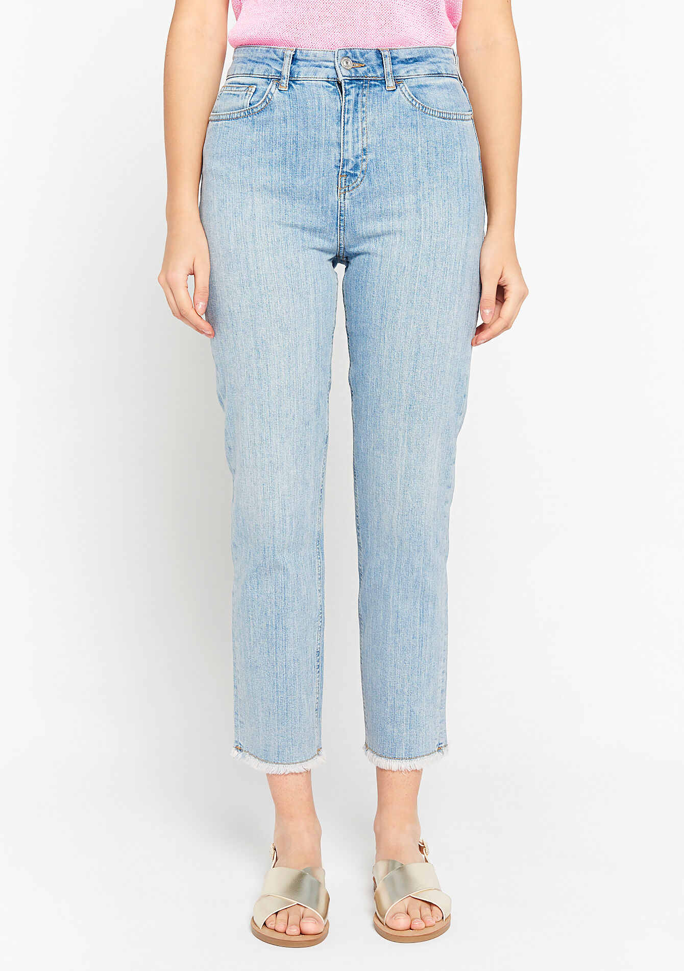 Rechte jeans, Rechte jeans - BLUE BLEACHED - 22000466