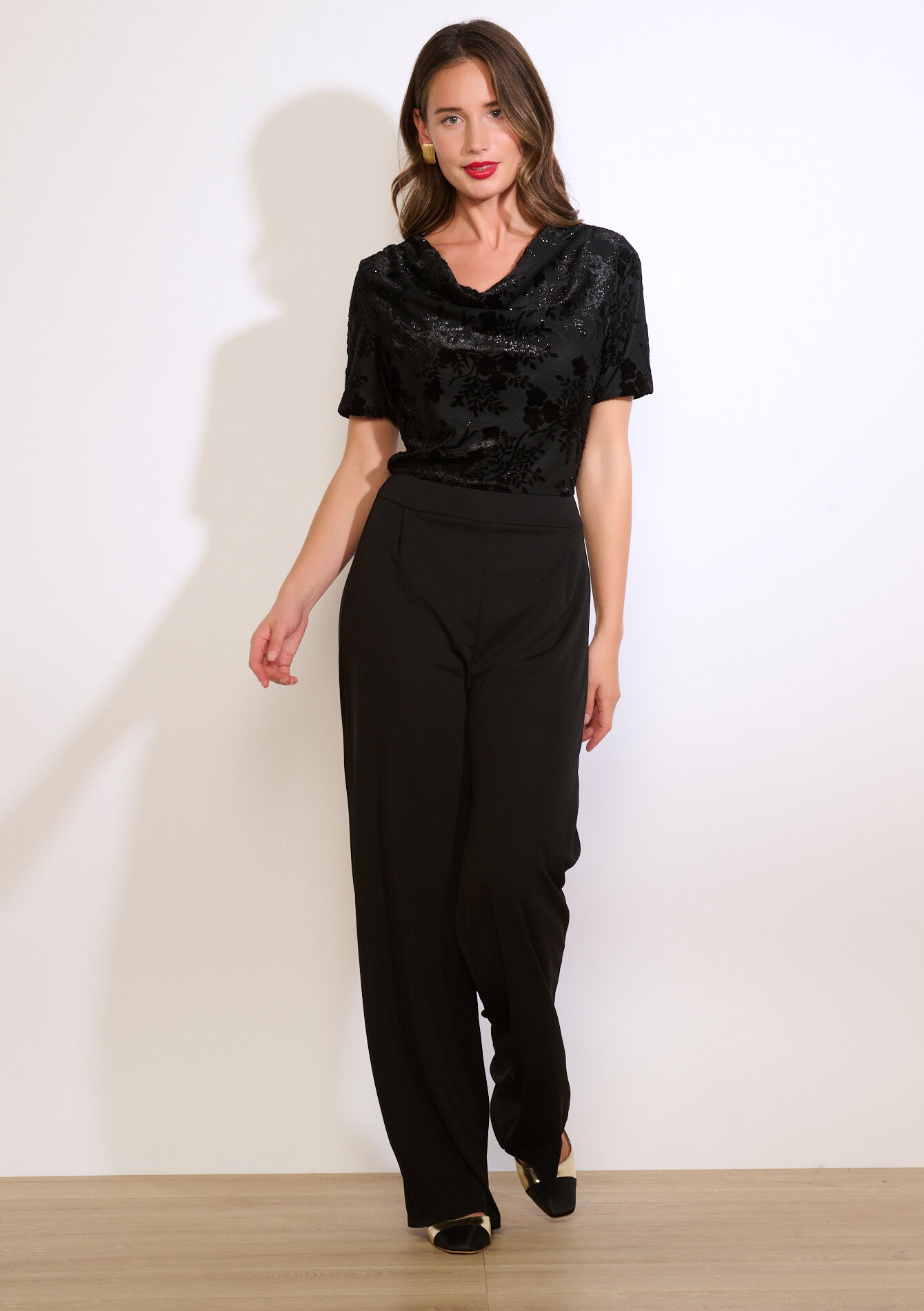 Combinaison bi-matière velours, Combinaison bi-matière velours - BLACK - 06004692_1119