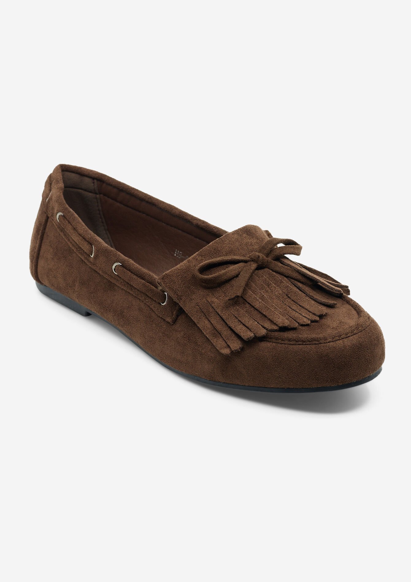 Loafer met franjes van suède - BROWN COFFEE - 13200067_3717