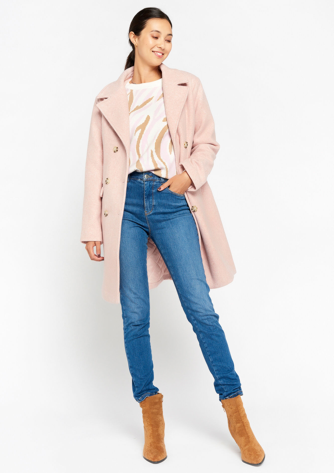 Manteau classique, Manteau classique - NUDE PINK - 23000599_1301