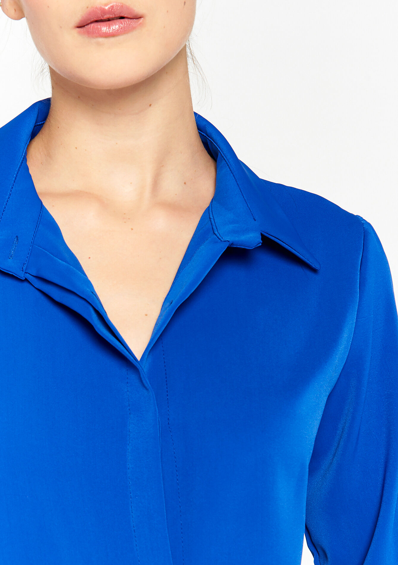 Plain shirt - ELECTRIC BLUE - 05702127_1619