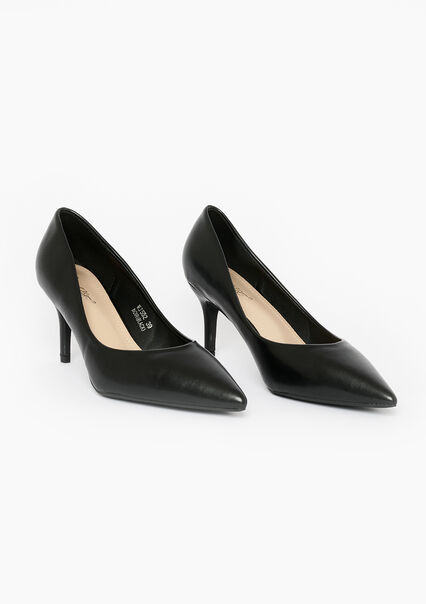 Pumps in imitation leather - BLACK - 13000734_1119