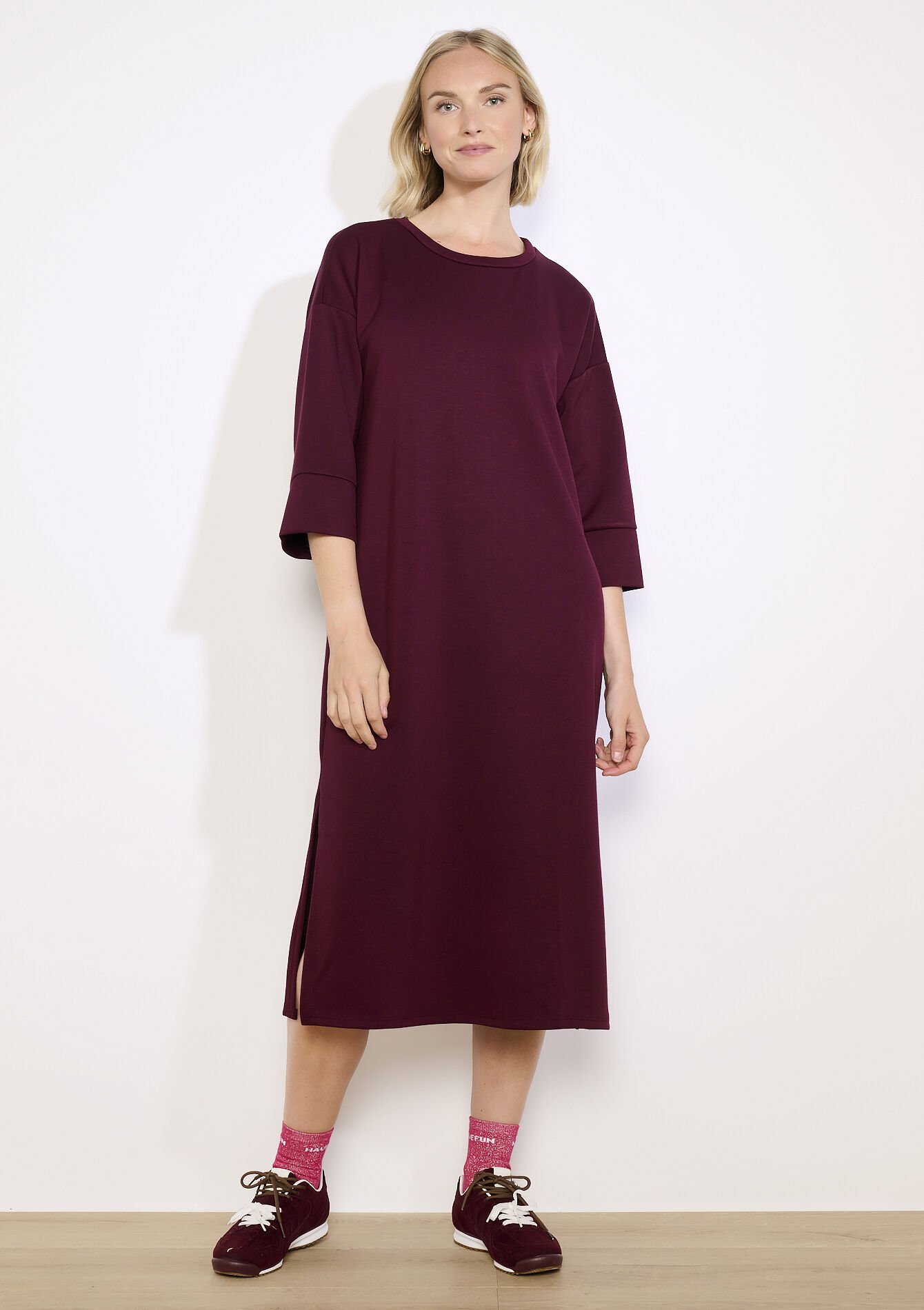 Casual sweaterjurk, Casual sweaterjurk - AUBERGINE - 08104389_1537