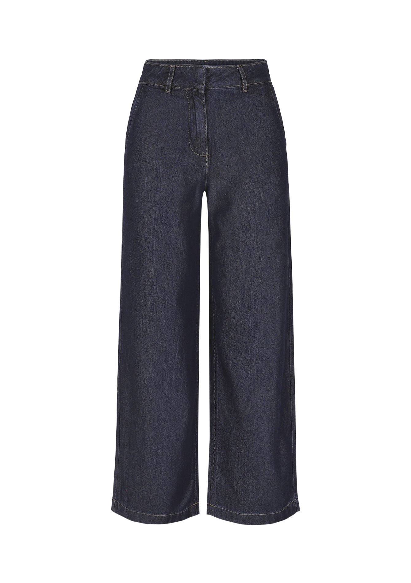 Jean large taille haute, Jean large taille haute - DARK BLUE - 22000644_0501