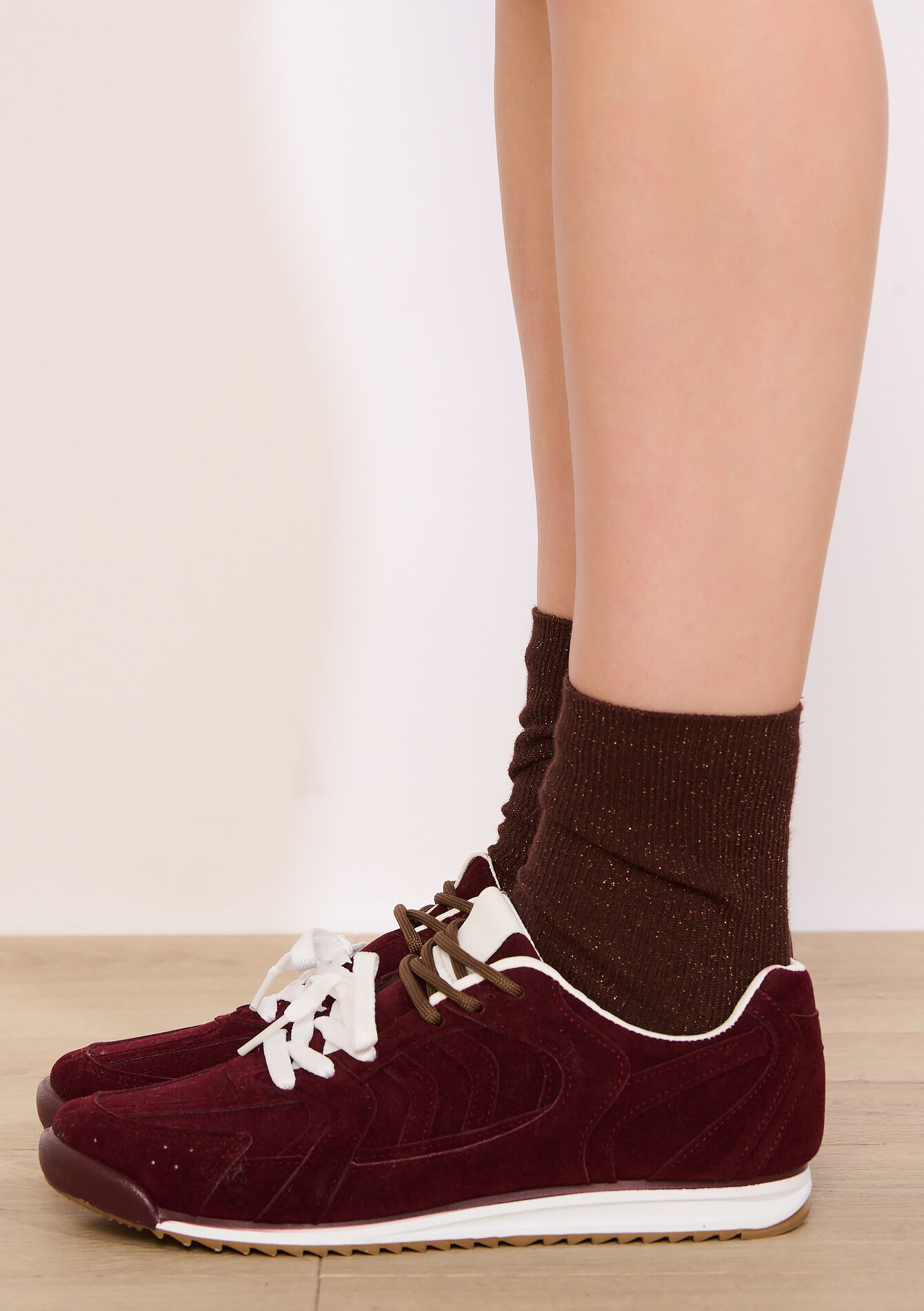 Sneakers met dubbele veters, Sneakers met dubbele veters - BORDEAUX WINE - 13000825_5514