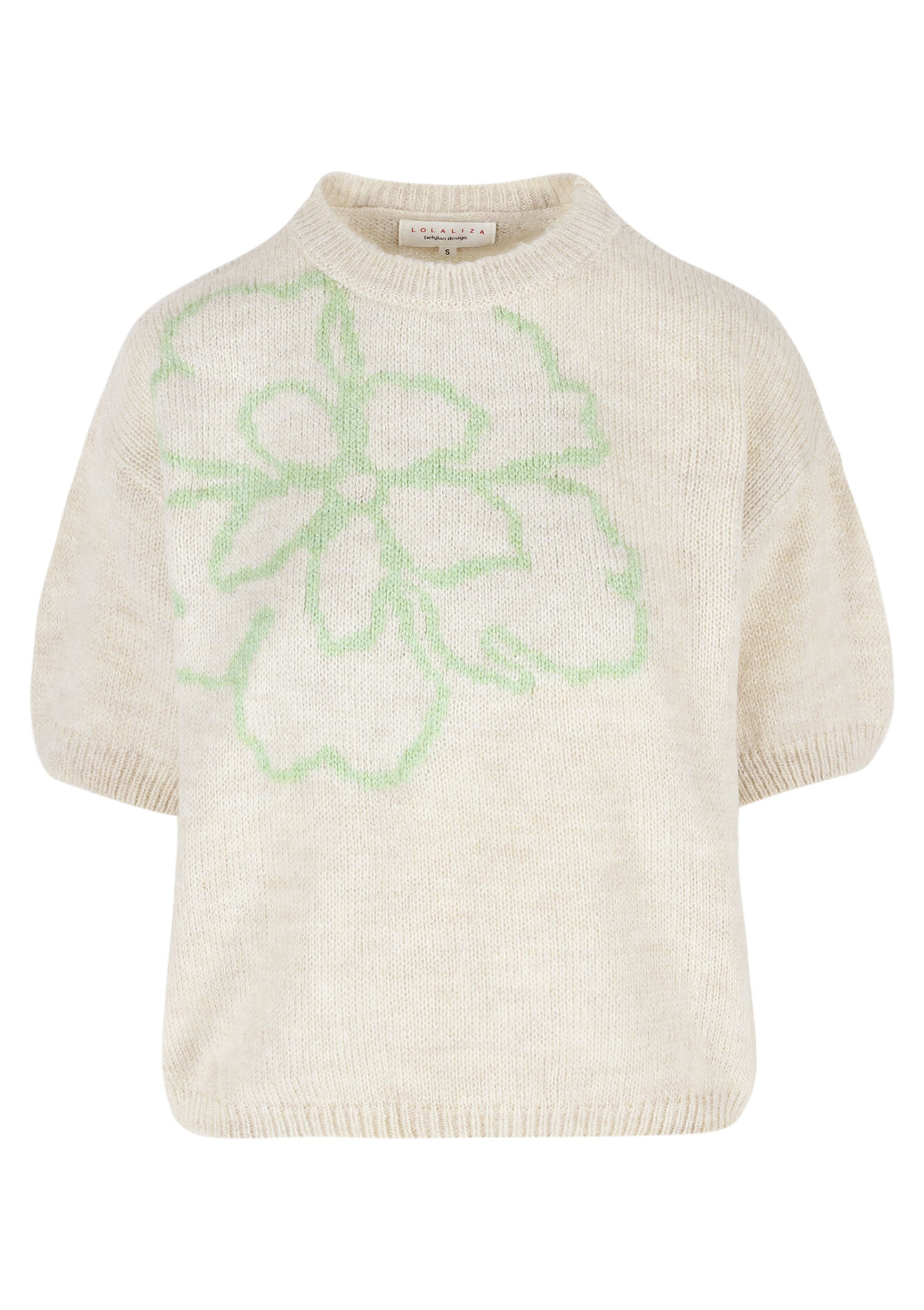 Pull avec grande fleur, Pull avec grande fleur - VANILLA WHITE - 04006878_1013