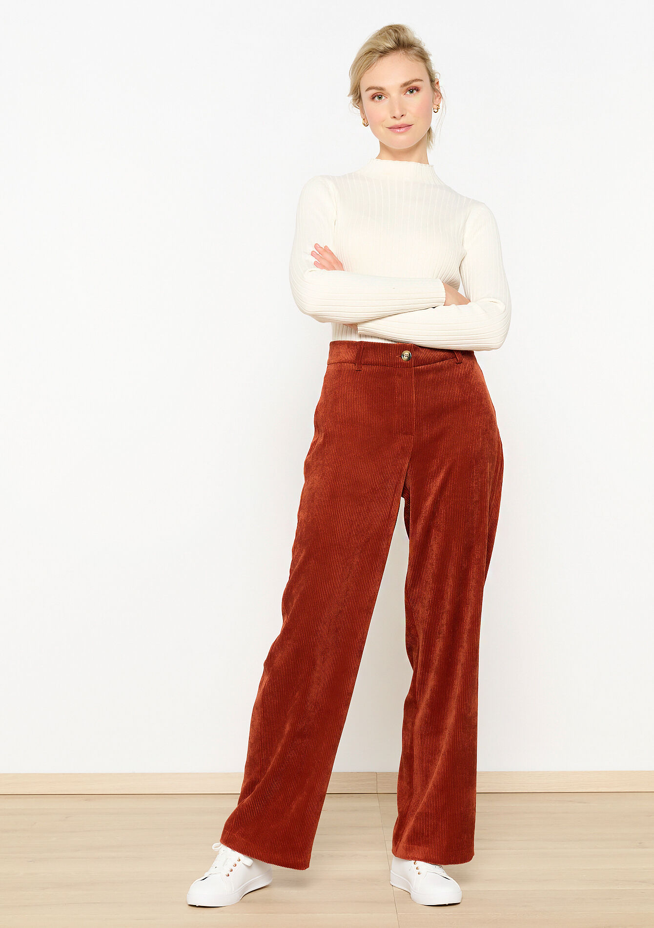 Corduroy broek, Corduroy broek - RUST BROWN - 06100589_1283