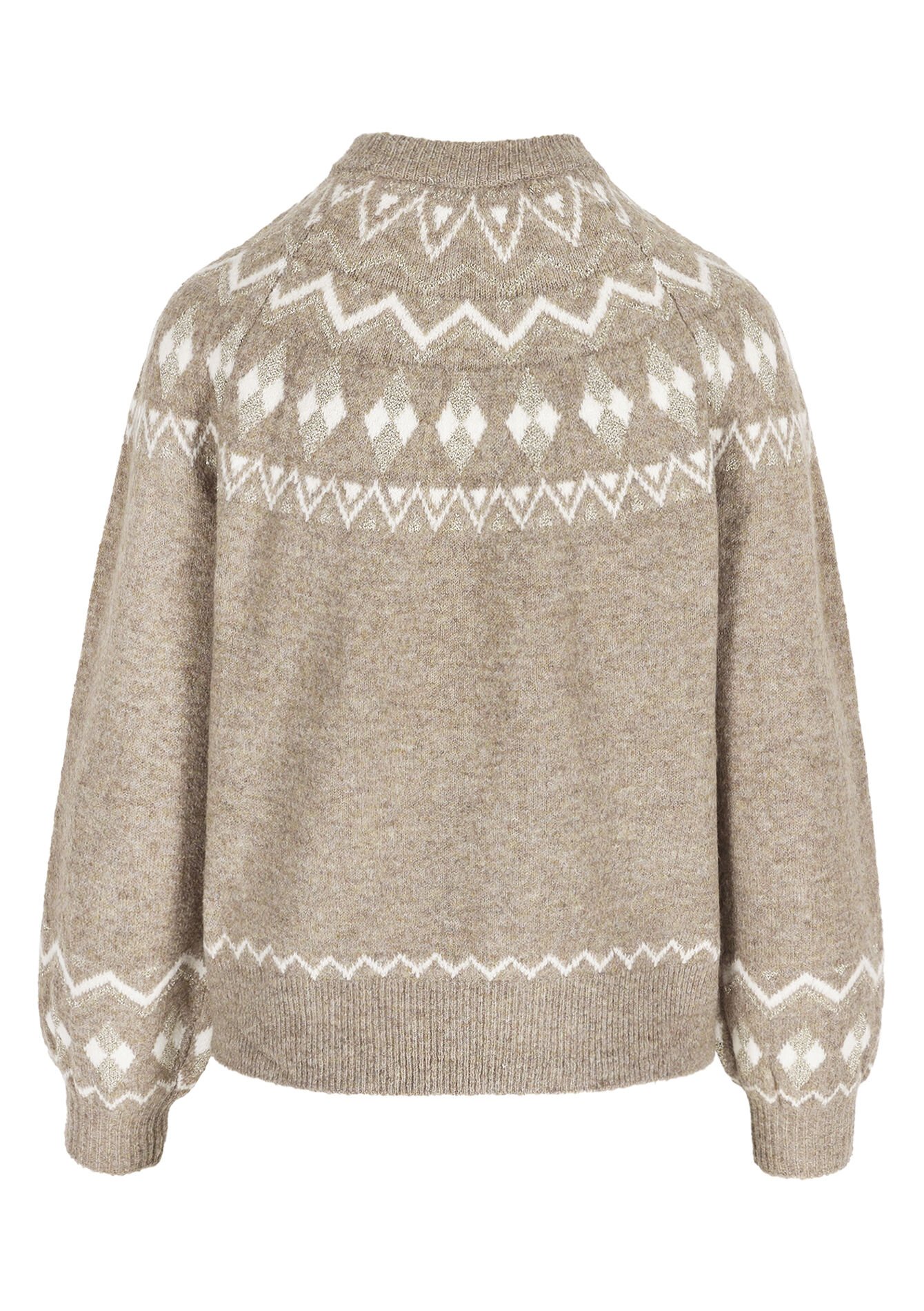 Grafische trui met jacquard - TAUPE - 04006957_1021