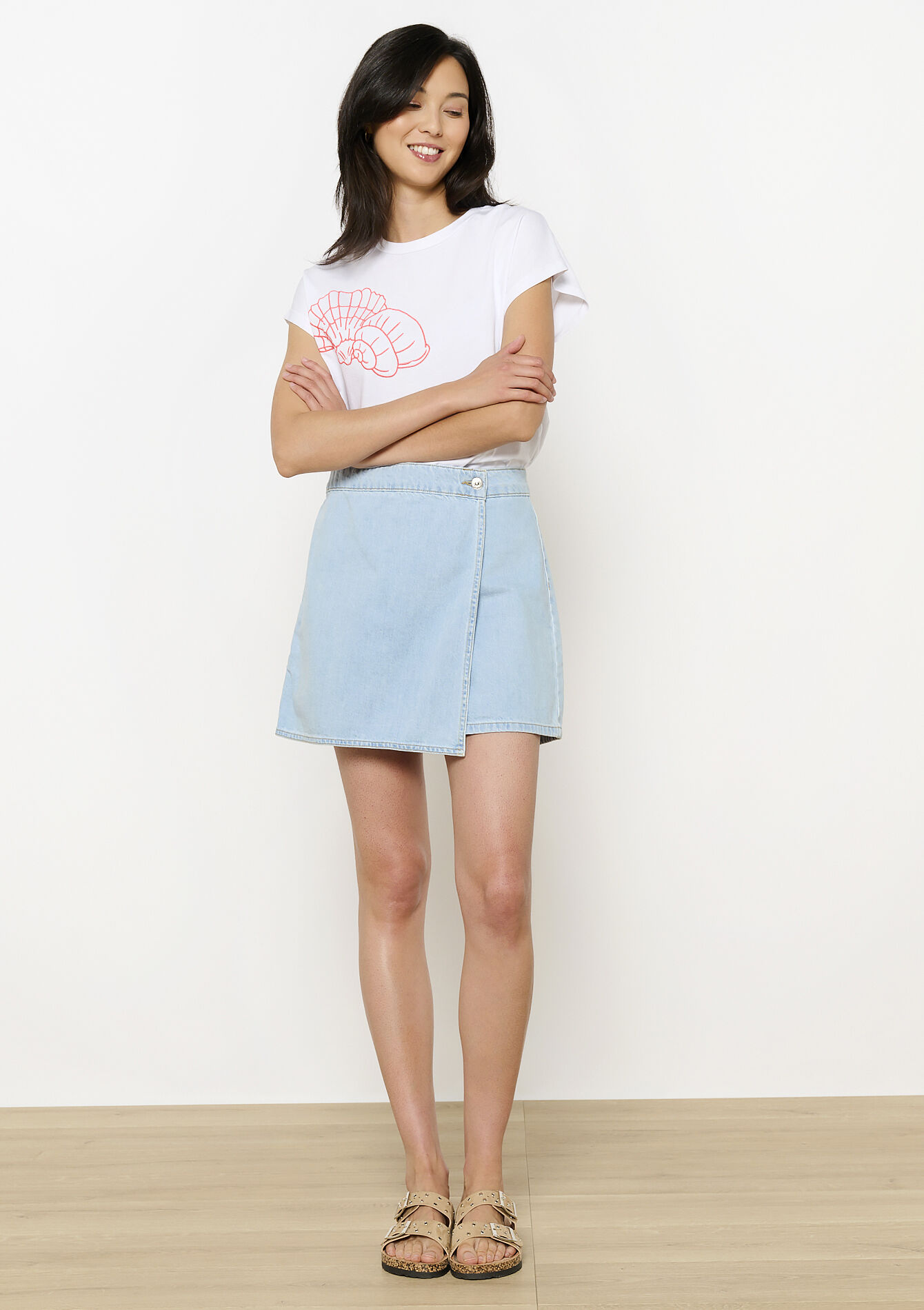 Seashell print t-shirt, Seashell print t-shirt - OFFWHITE - 02301845