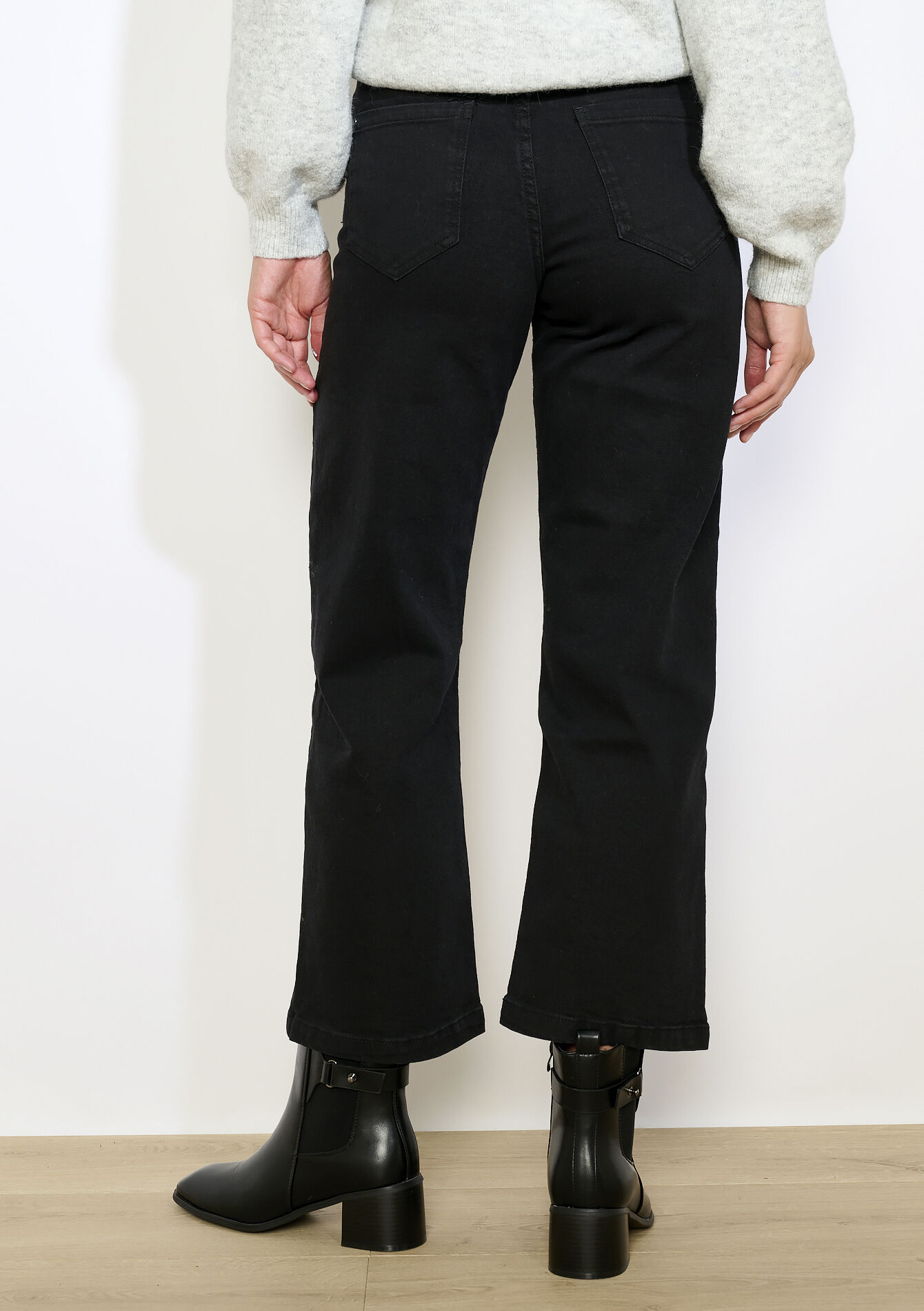 High waist wide jeans - BLACK - 22000624_1119