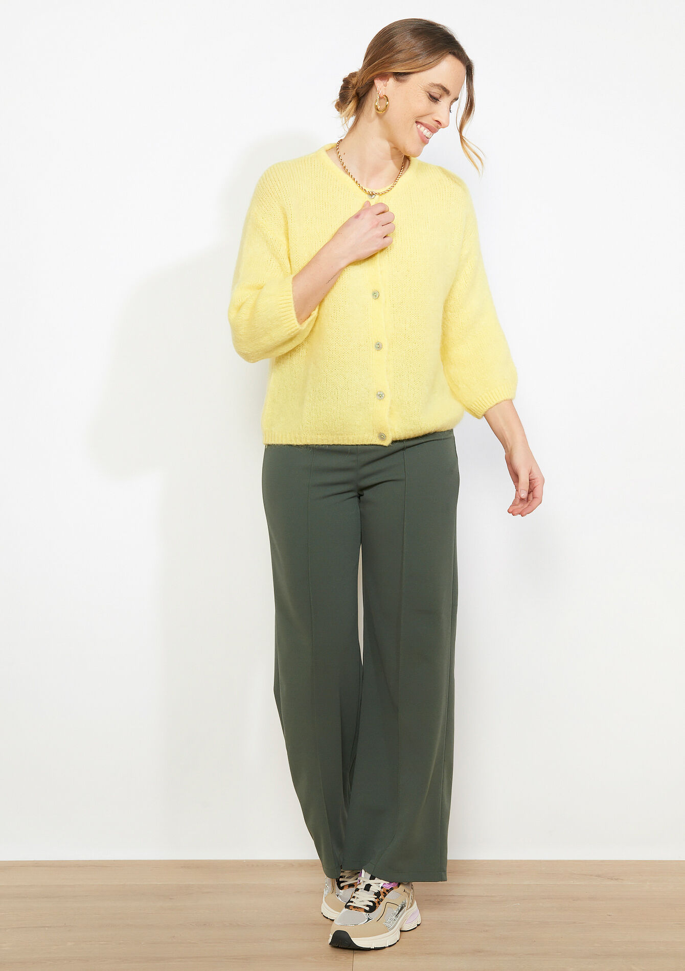 Minimalistisch vest met knopen - YELLOW SUN - 04101446_5007