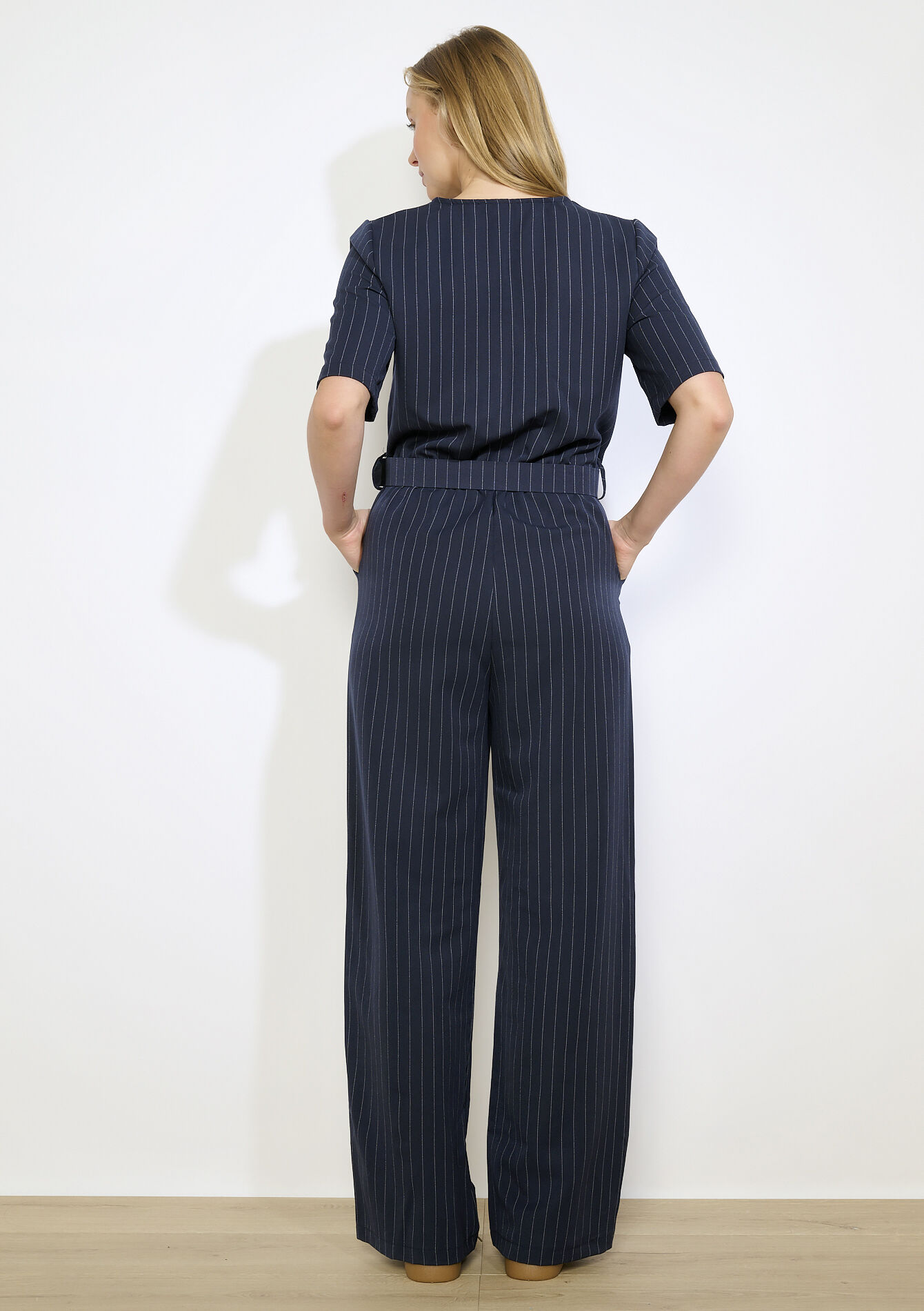 Combinaison ceinturée rayée - NAVY BASIC - 06004659_2723