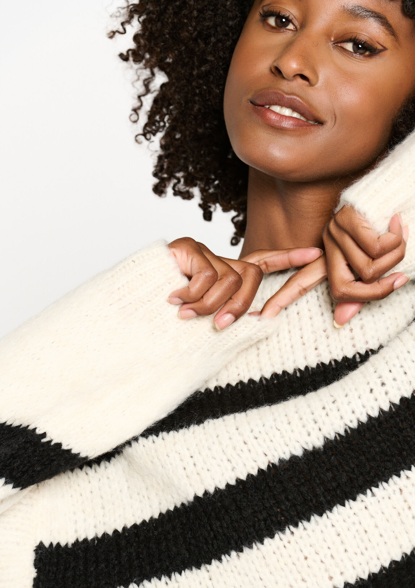 Pullover à rayures, Pullover à rayures - BLACK - 04006305_1119