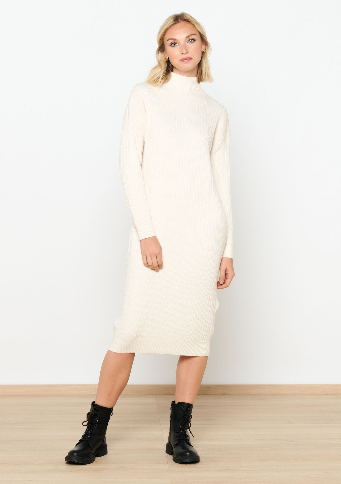 Robe pullover avec col montant, Robe pullover avec col montant - OFFWHITE - 08103401_1001