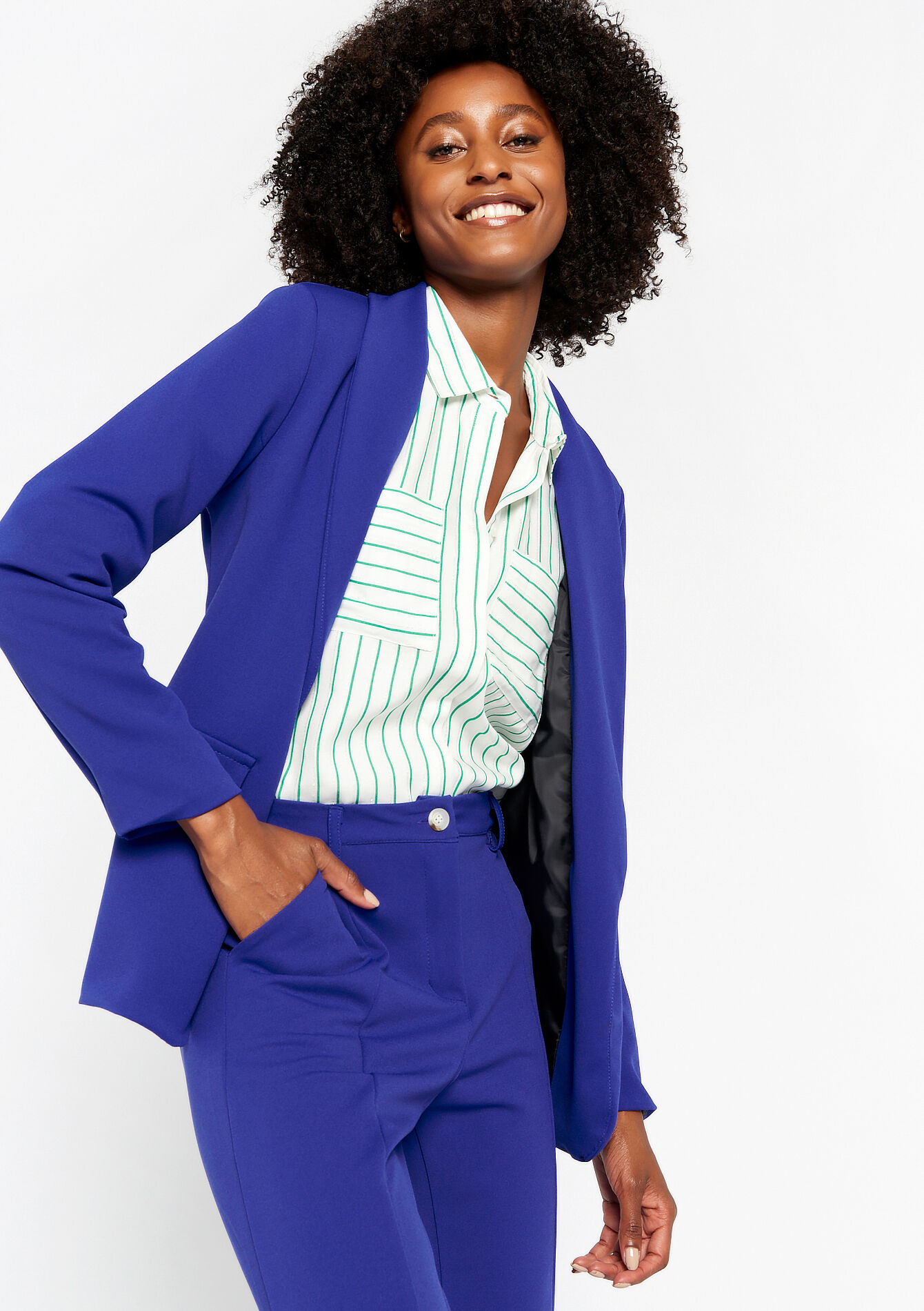 Blazer met smokingkraag, Blazer met smokingkraag - VIOLINE - 1084288