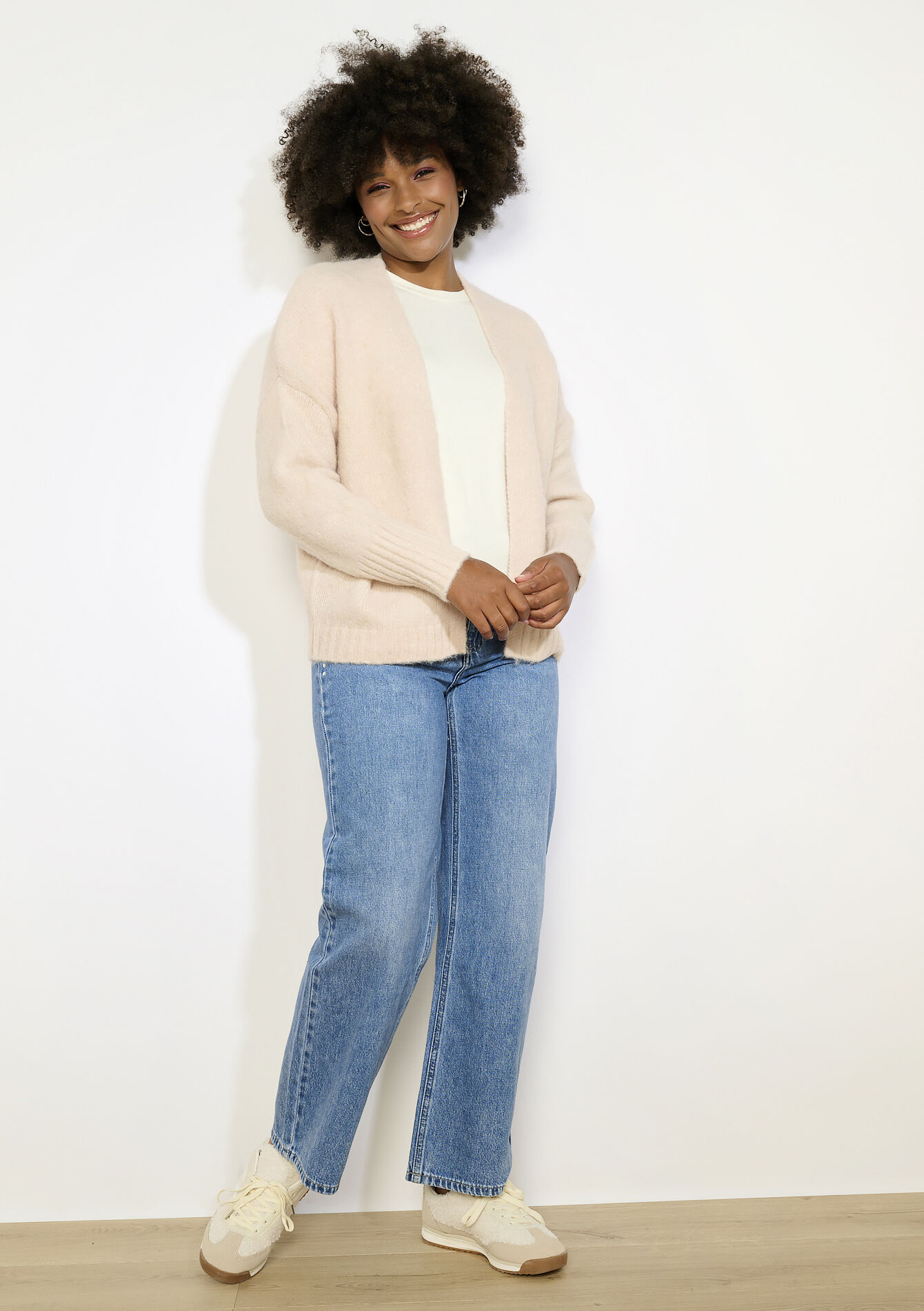 Gilet en maille duveteuse, Gilet en maille duveteuse - VANILLA WHITE - 04101313_1013