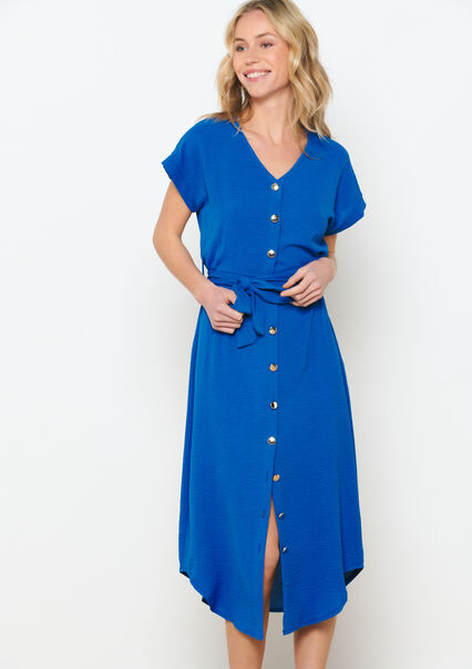 Midi shirt dress - BLUE FAIENCE - 08103596_1584