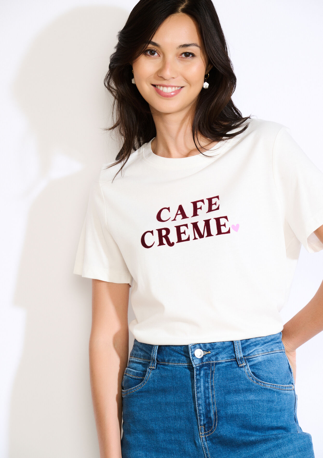 T-shirt à message , T-shirt à message - OFFWHITE - 02301734