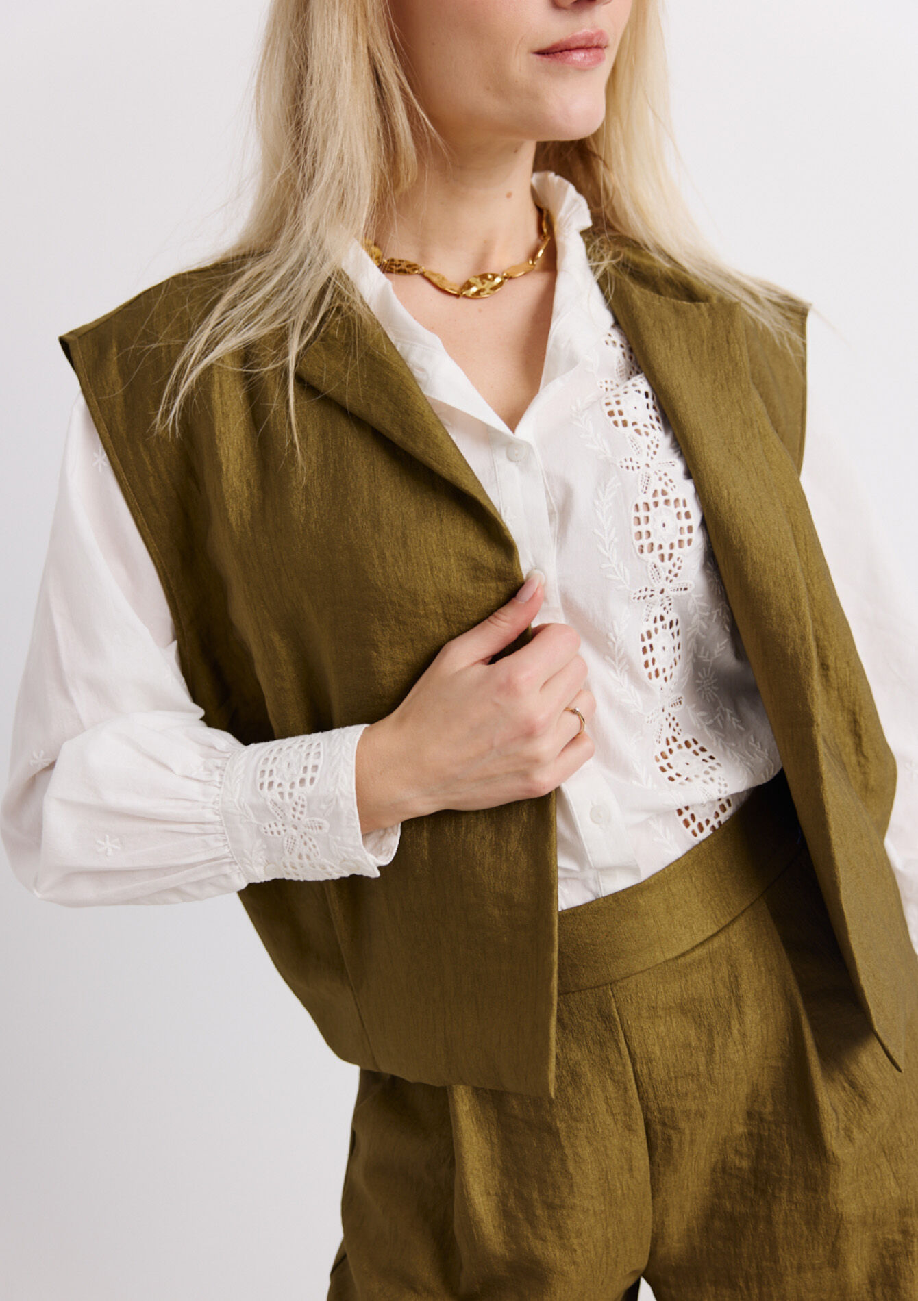 Gilet sans manches fluide, , back