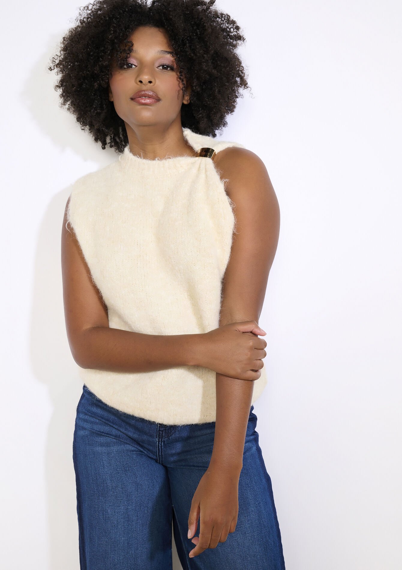 Débardeur doux épuré, Débardeur doux épuré - VANILLA WHITE - 04007115_1013