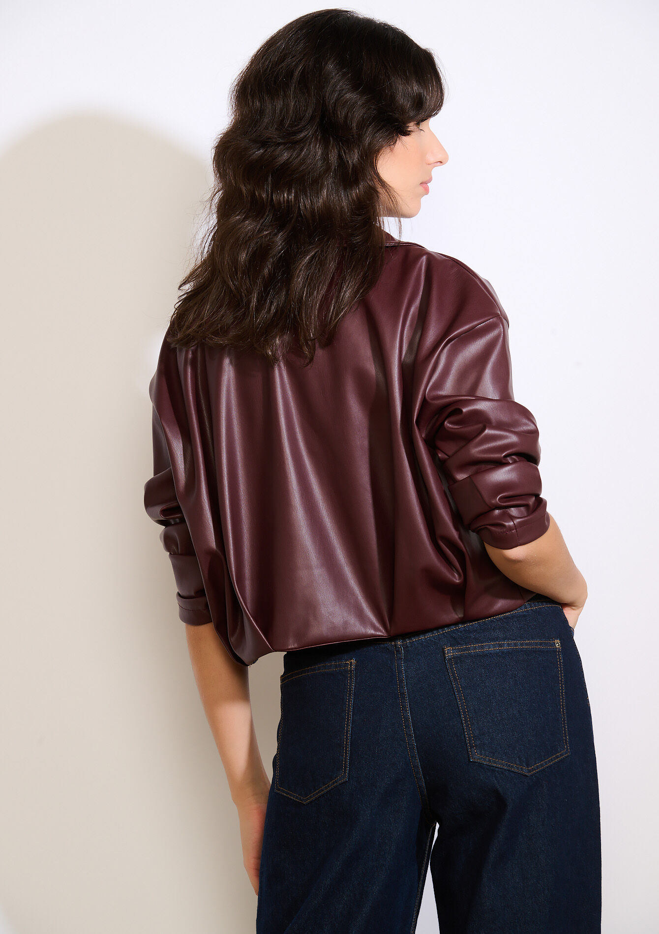 Imitatieleren bomberjack, Imitatieleren bomberjack - BORDEAUX WINE - 09101138_5514