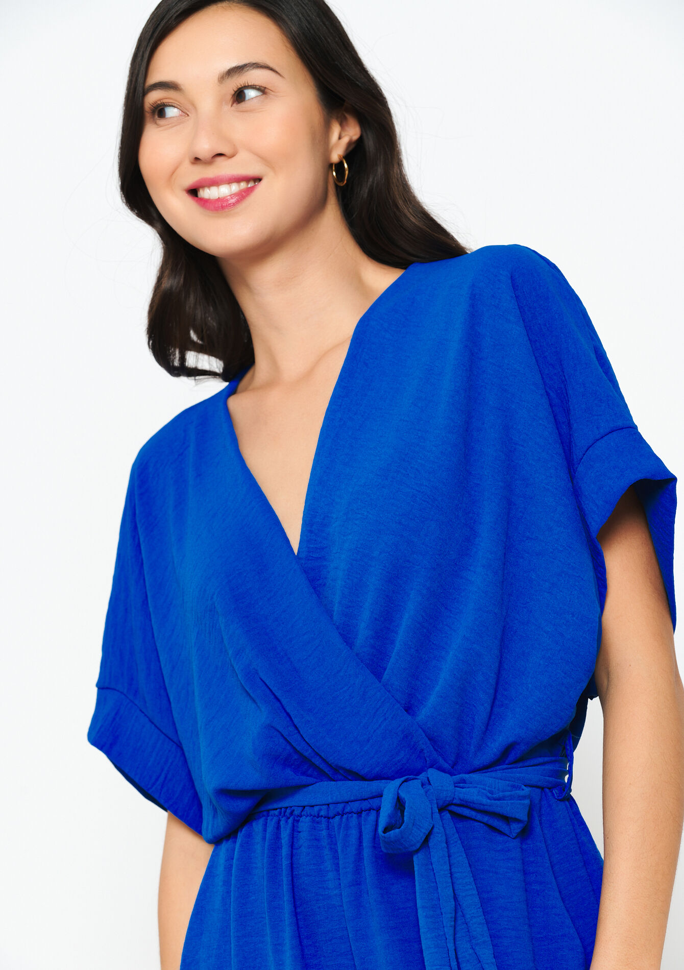 Jumpsuit with kimono effect, Jumpsuit with kimono effect - ELECTRIC BLUE - 06004483_1619