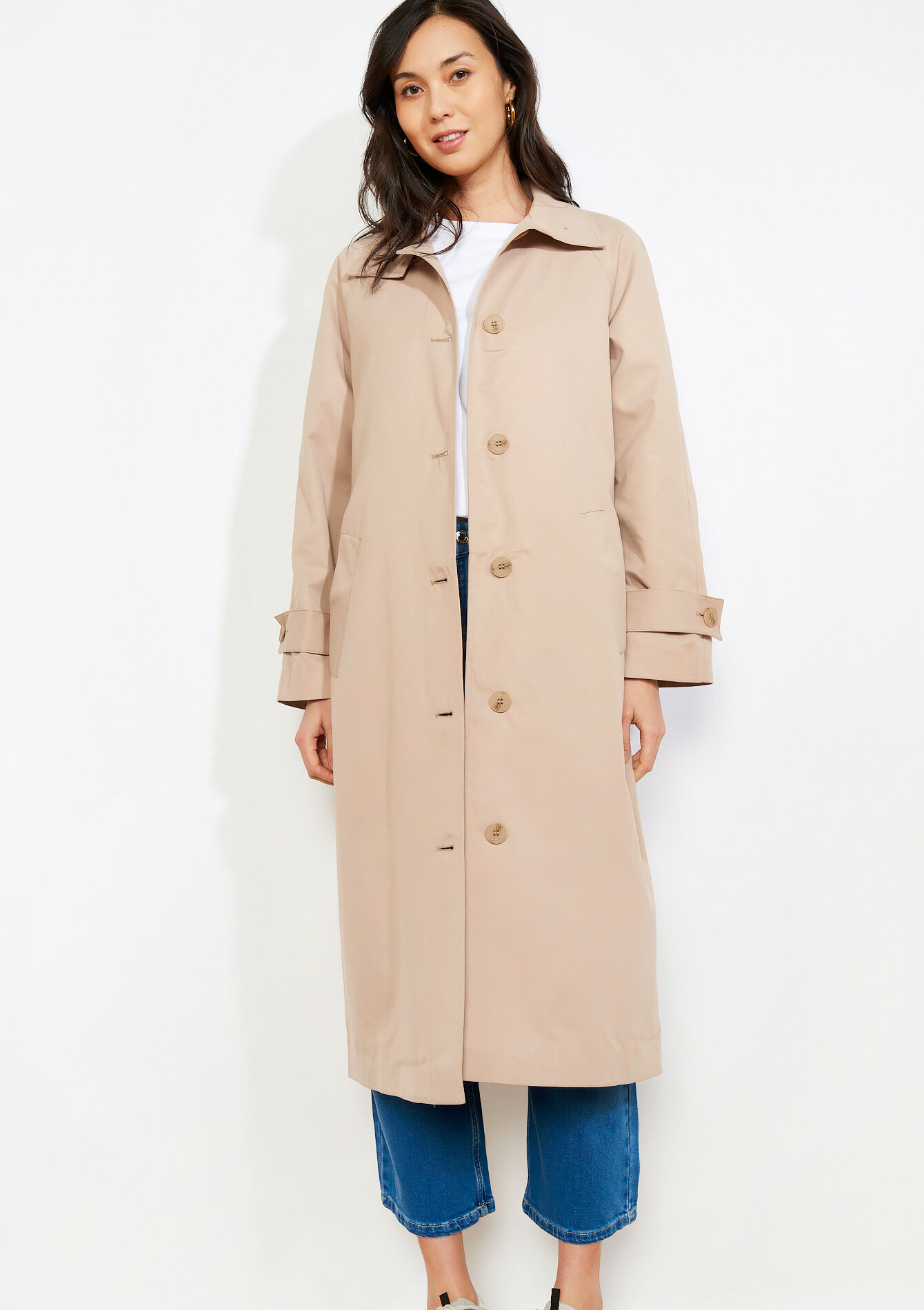 Trench ceinturé minimaliste - BEIGE SAND - 23000790_1940