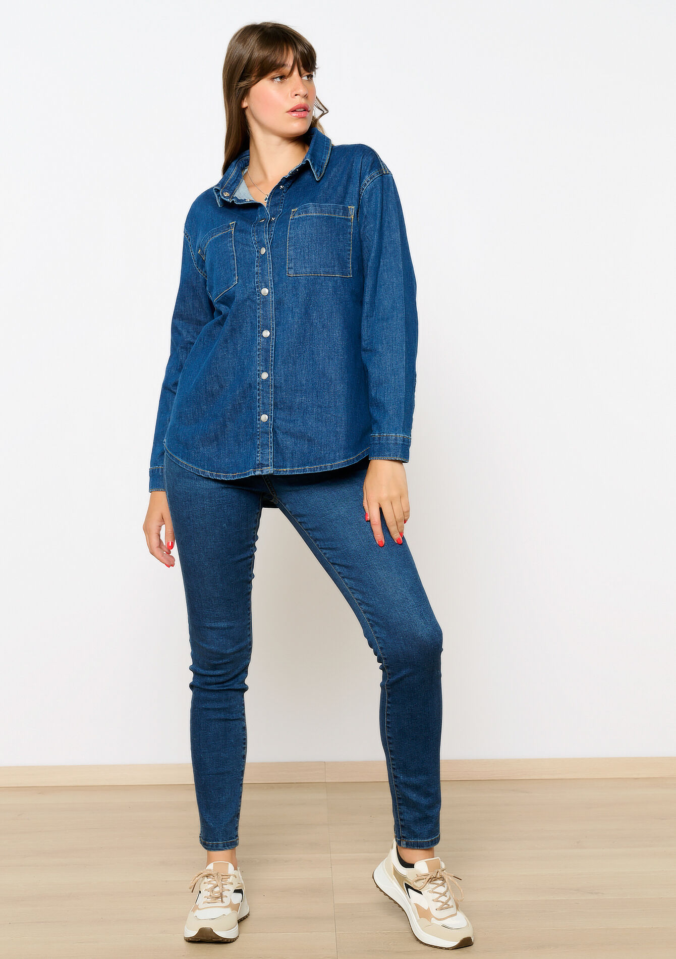 Denim shirt - MEDIUM BLUE - 05702465_0500