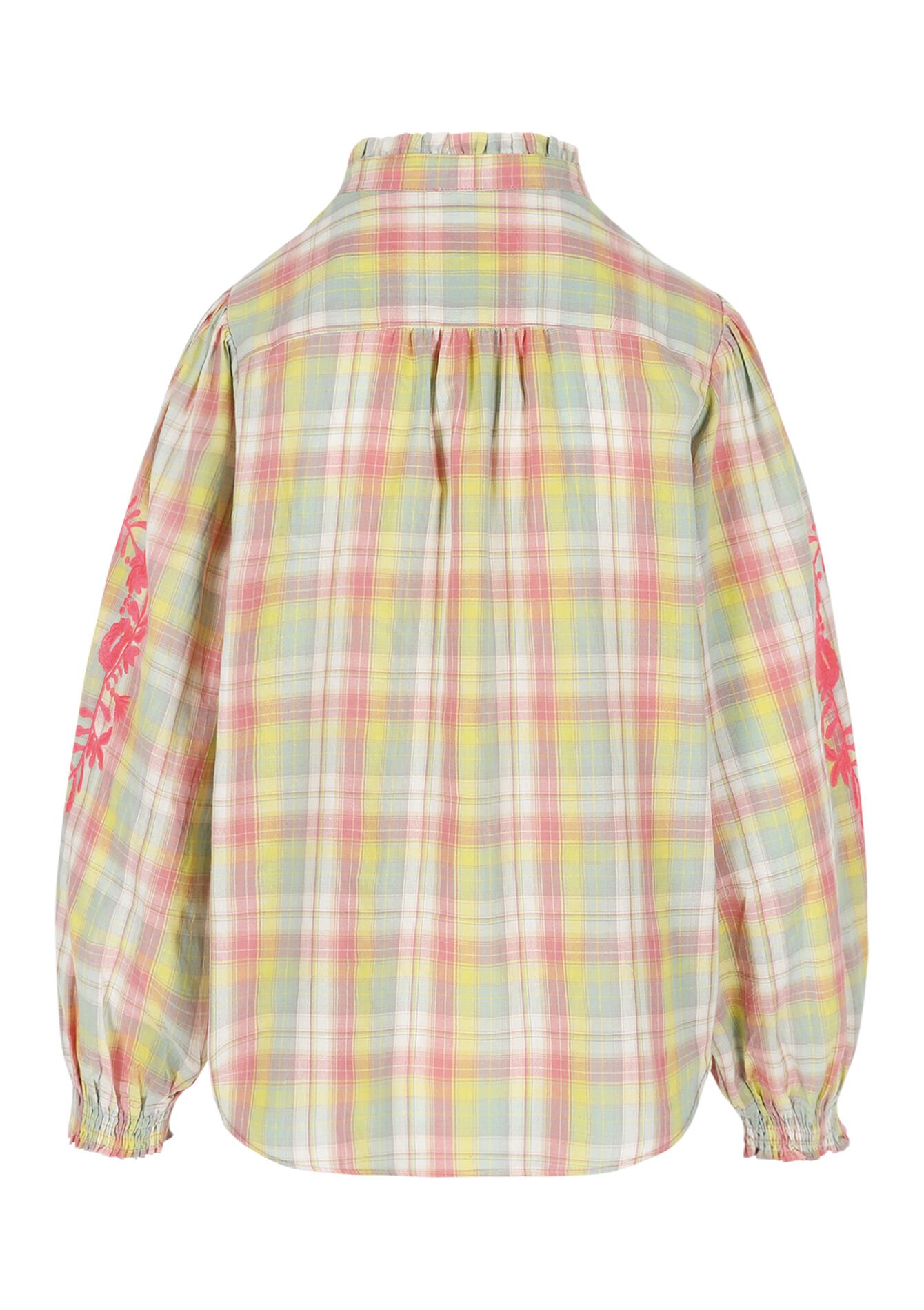 Luchtige blouse met ruitjes, Luchtige blouse met ruitjes - KHAKI MINT - 05703034_2542