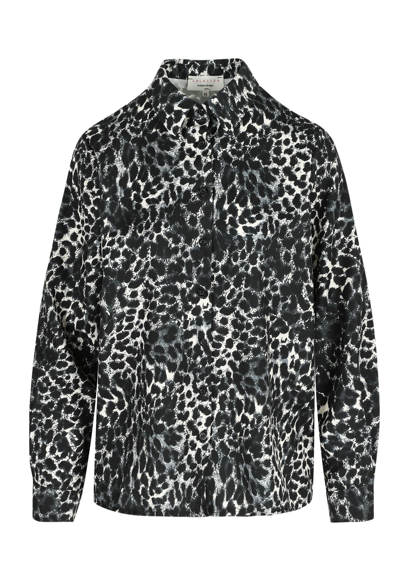 Hemd met luipaardprint, Hemd met luipaardprint - MED GREY - 05702754_2573