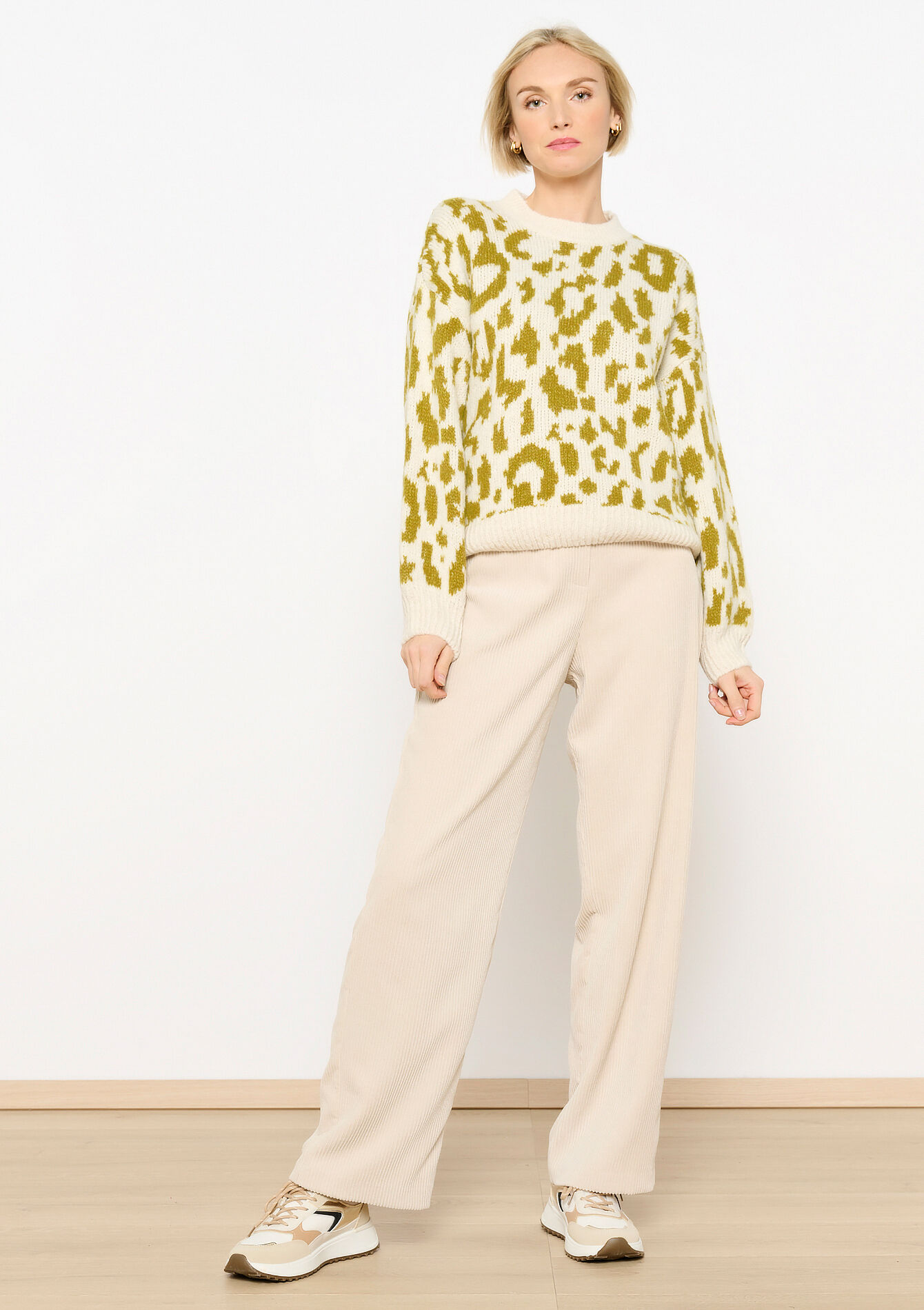 Trui met luipaardprint, Trui met luipaardprint - VANILLA WHITE - 1120488