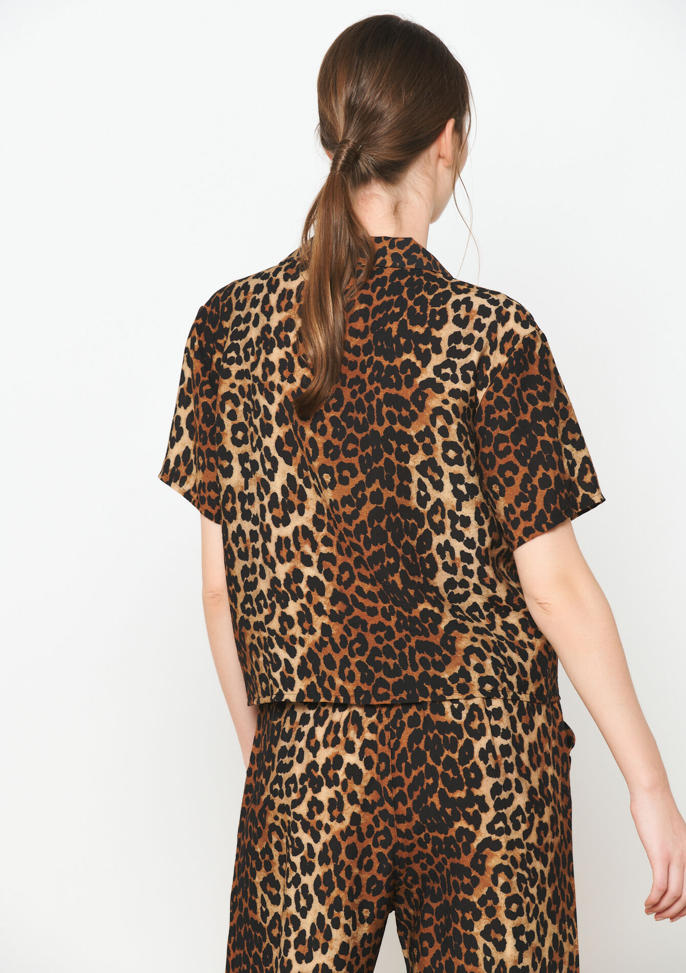 Leopard print shirt, Leopard print shirt - LIGHT CAMEL - 05702603_3814