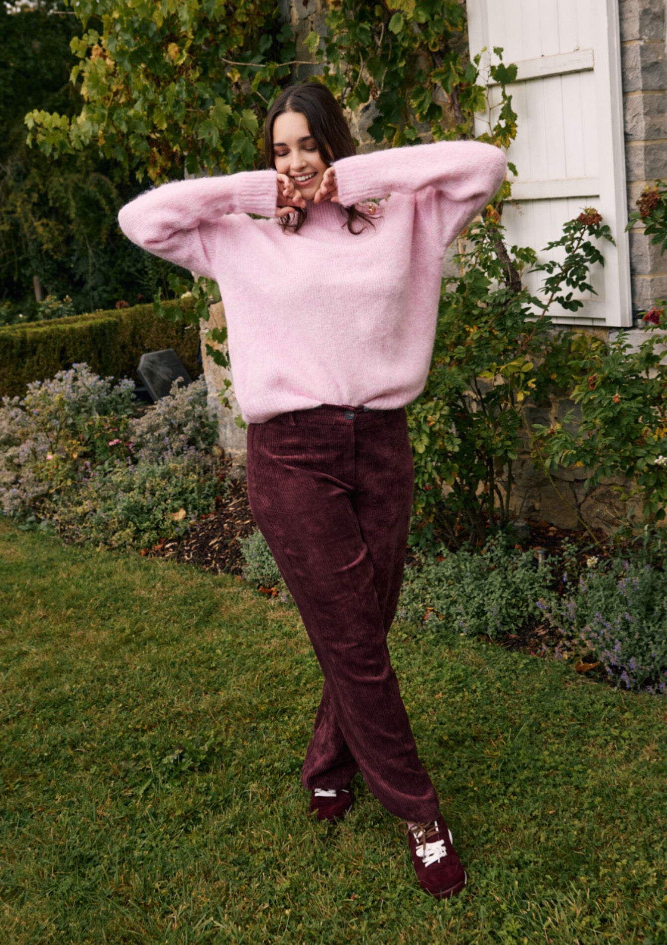 Corduroy broek met elastiek, Corduroy broek met elastiek, , back