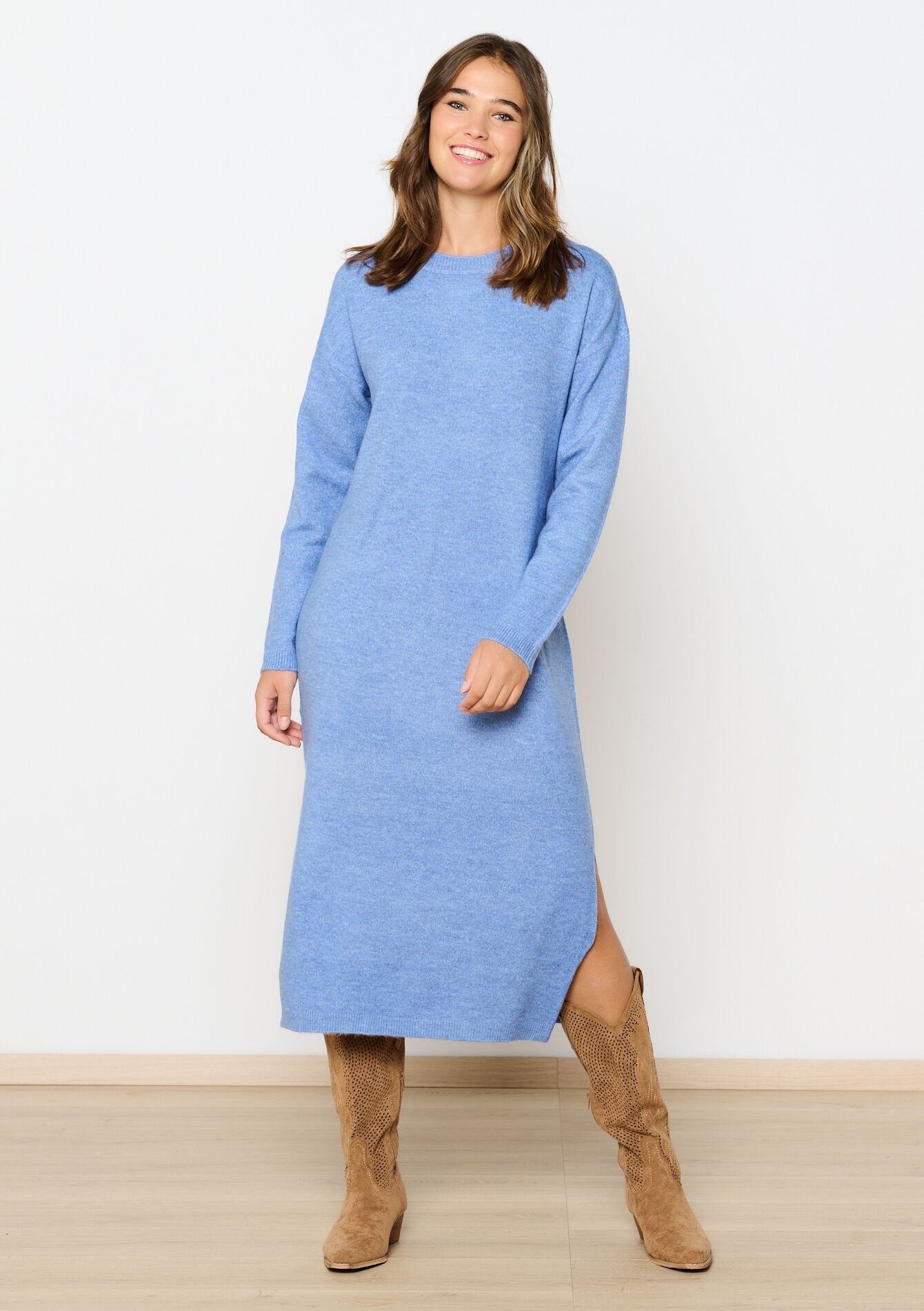 Robe pull mi-longue - BLUE DENIM - 08103551_1638