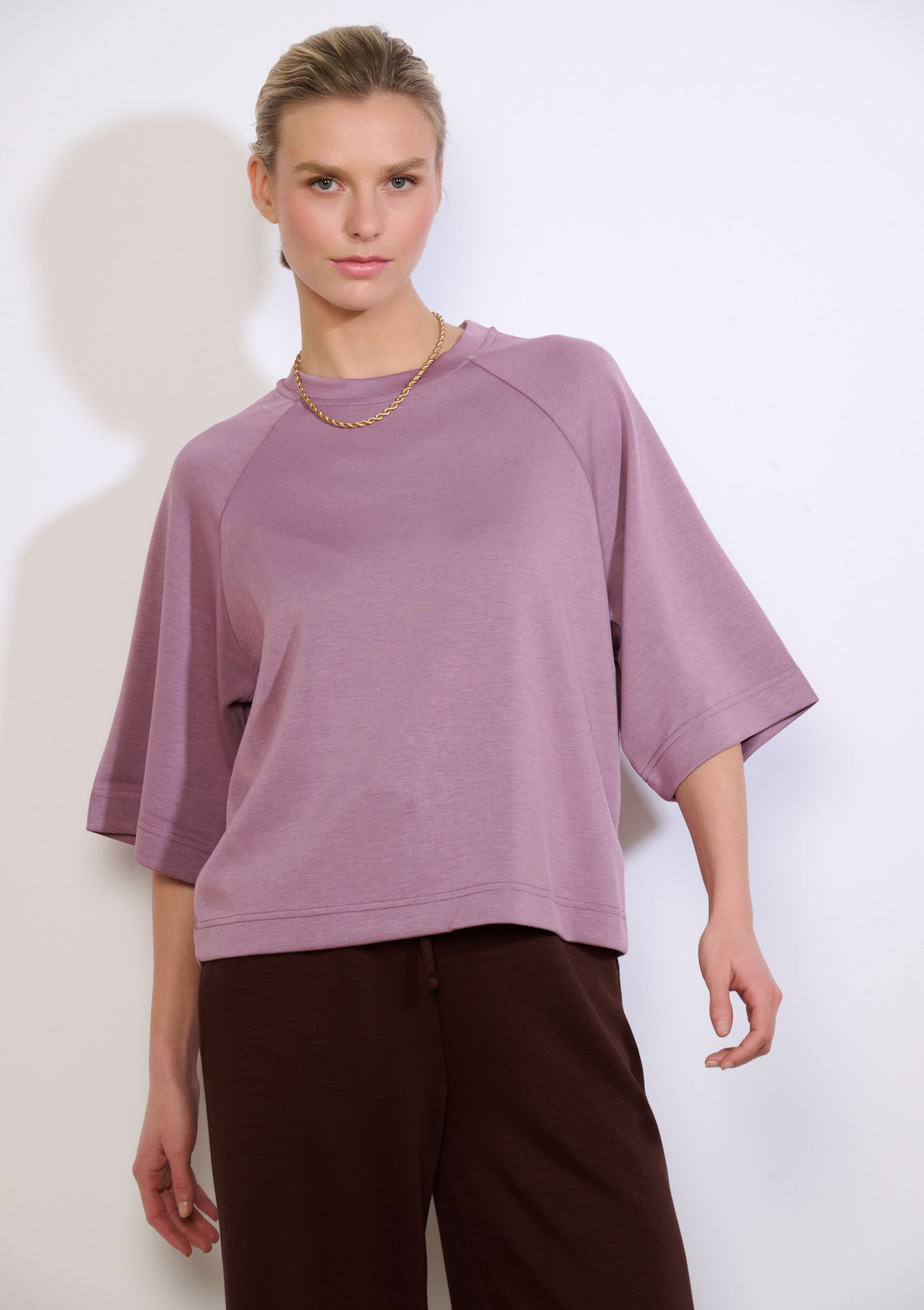 Sweater met 3/4 mouwen, , back