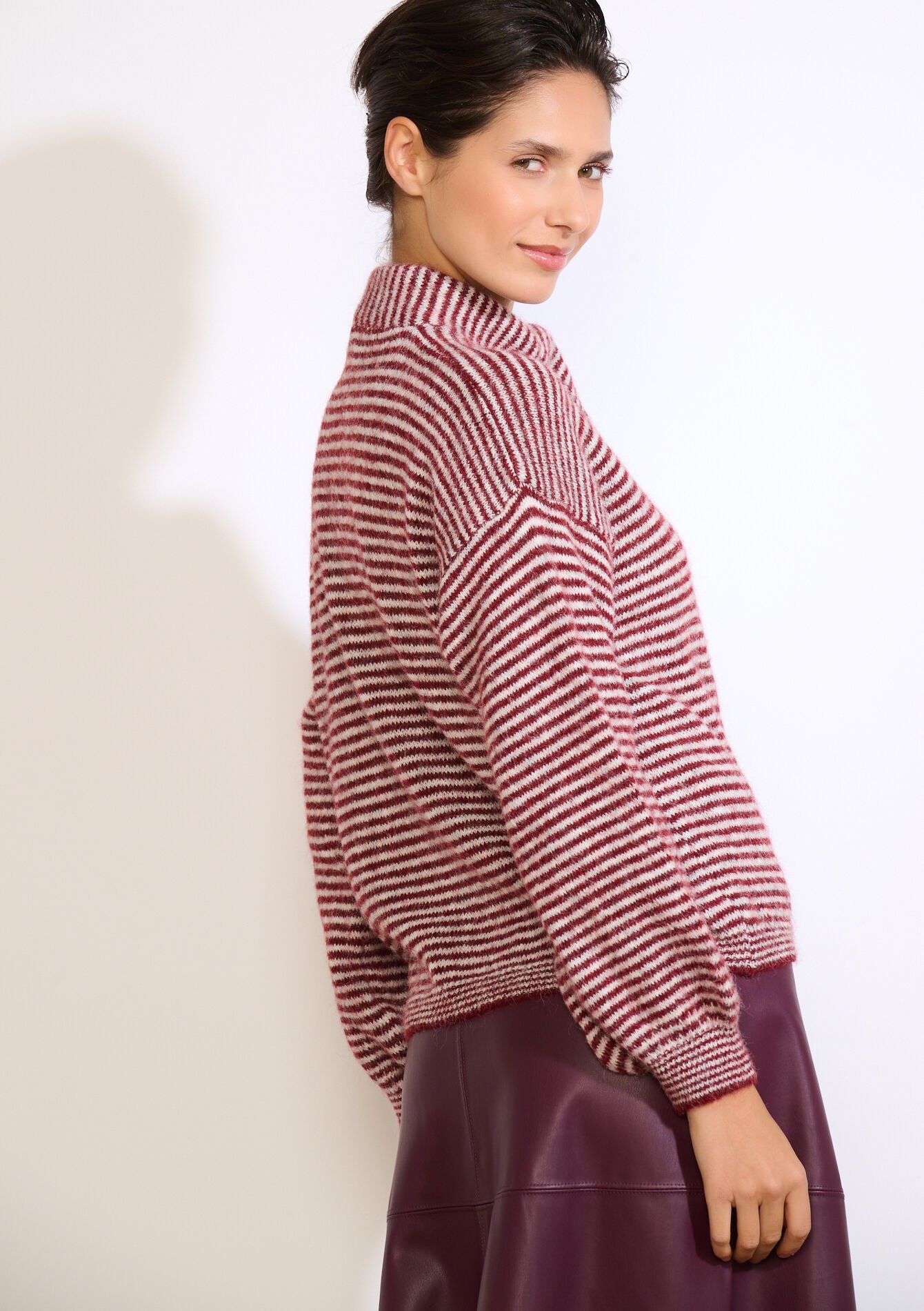Gestreepte trui met strik, Gestreepte trui met strik - BORDEAU WINE - 04007137_1467