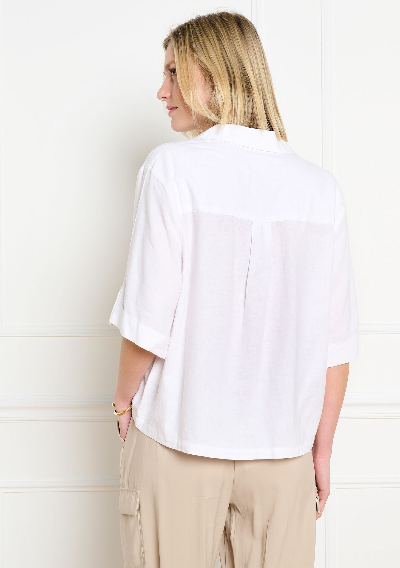 Soepele polo blouse, Soepele polo blouse - OPTICAL WHITE - 05702969_1019