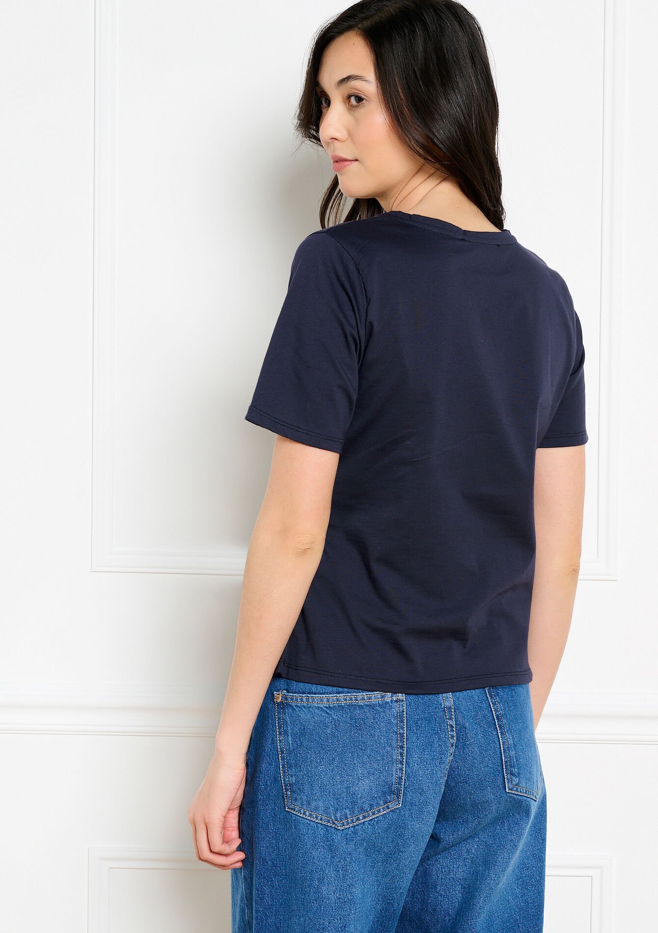 Haut ceinturé minimaliste, Haut ceinturé minimaliste - NAVY BASIC - 02302027_2723